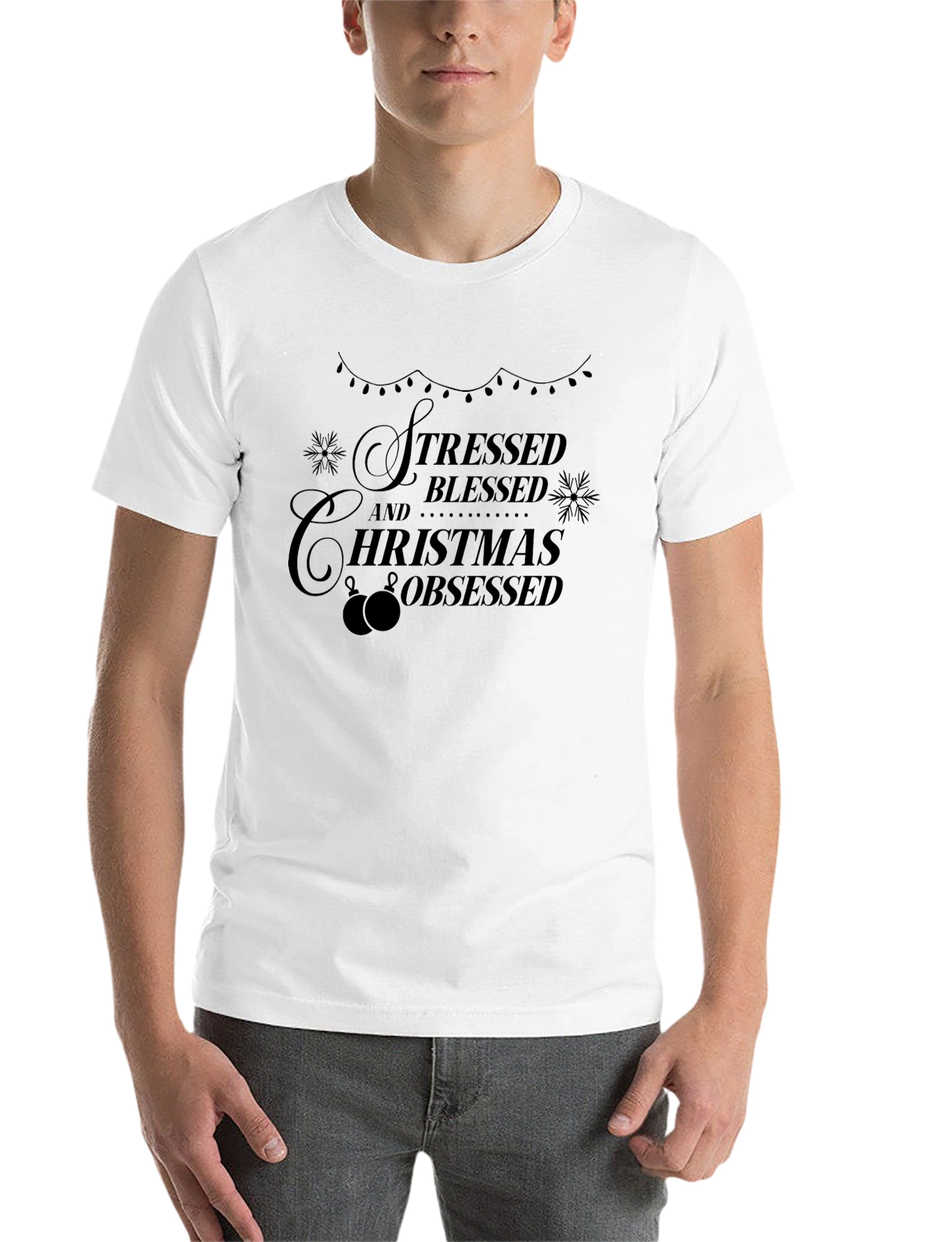 Stressed Blessed Christmas Obsessed T-Shirt