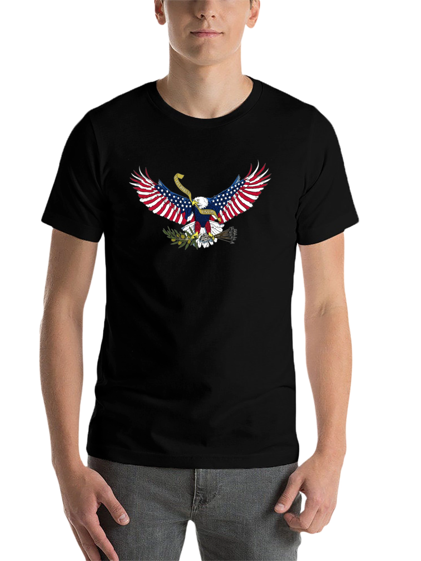 Patriotic Eagle Graphic T-Shirt