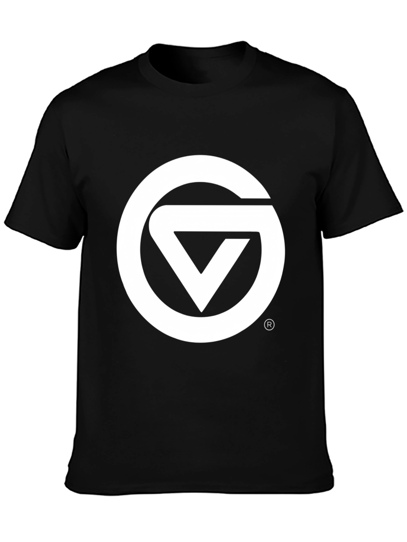 Black Graphic Tee - Circle & Triangle Logo
