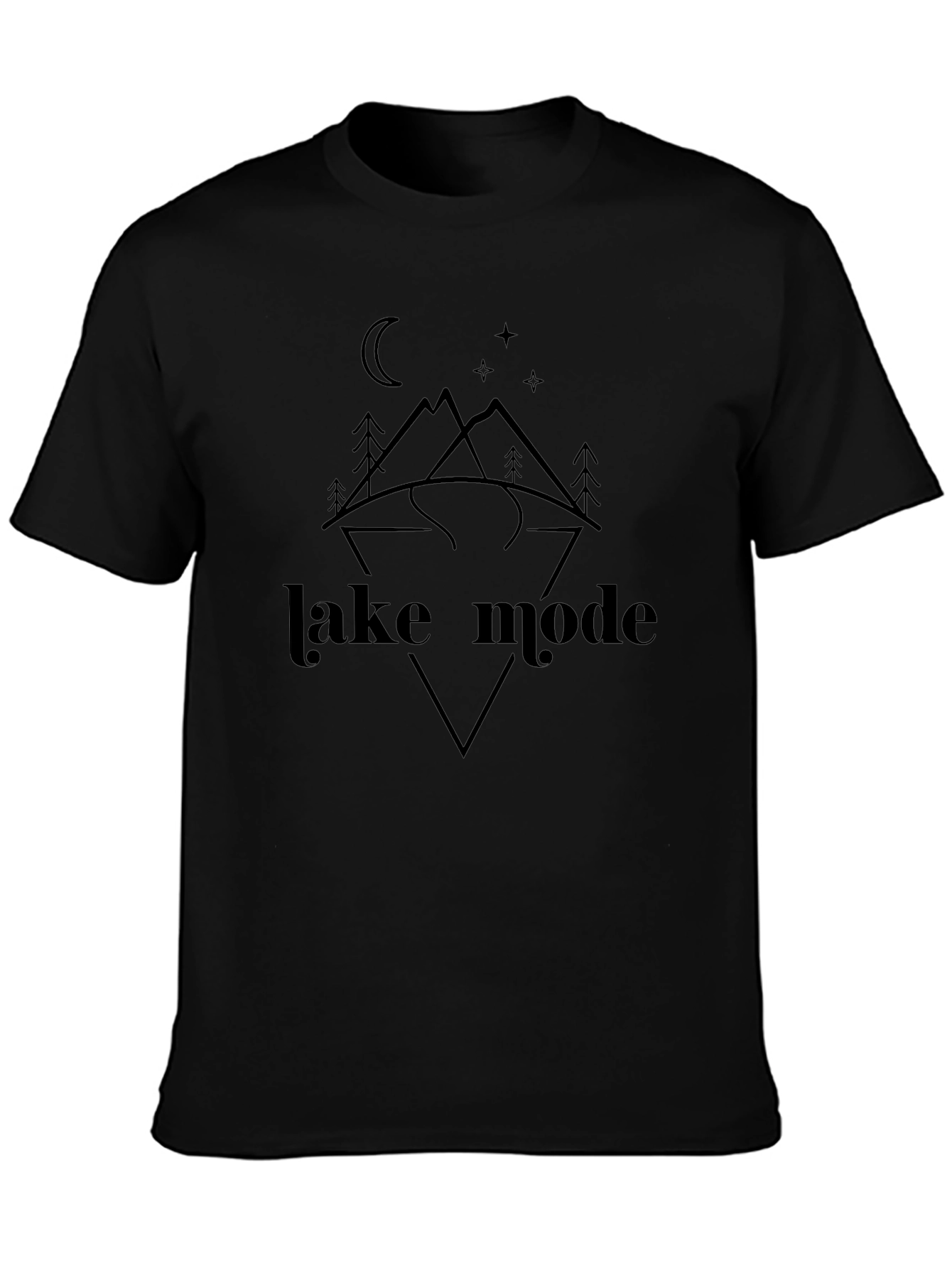 Lake Mode Graphic Tee - Black
