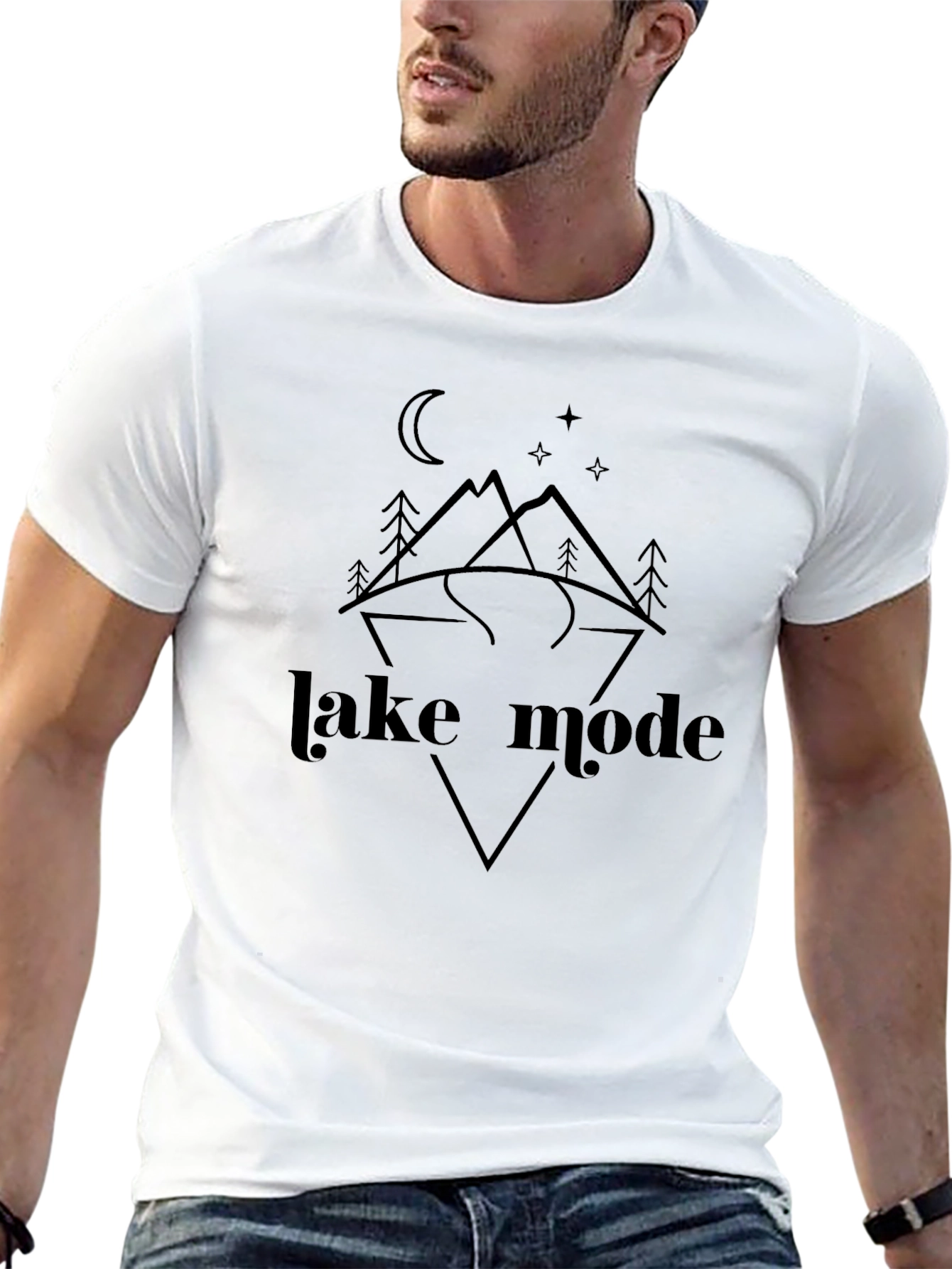 Lake Mode Graphic Tee - Black