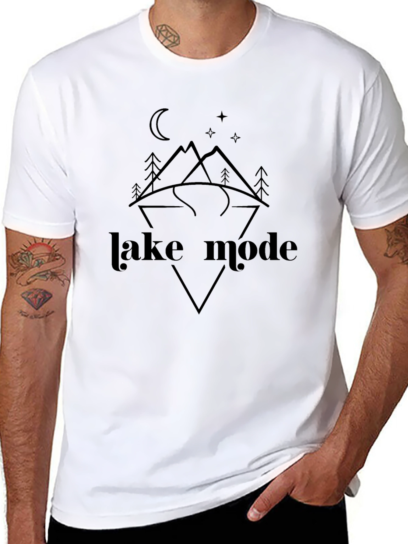 Lake Mode Graphic Tee - Black