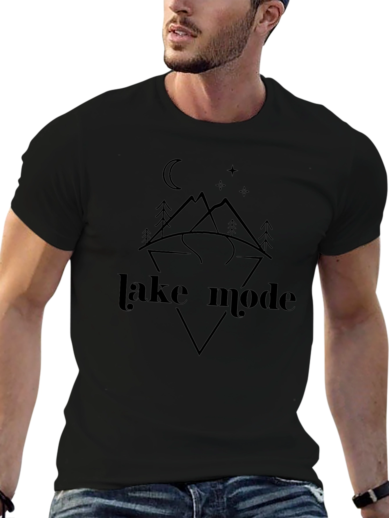 Lake Mode Graphic Tee - Black