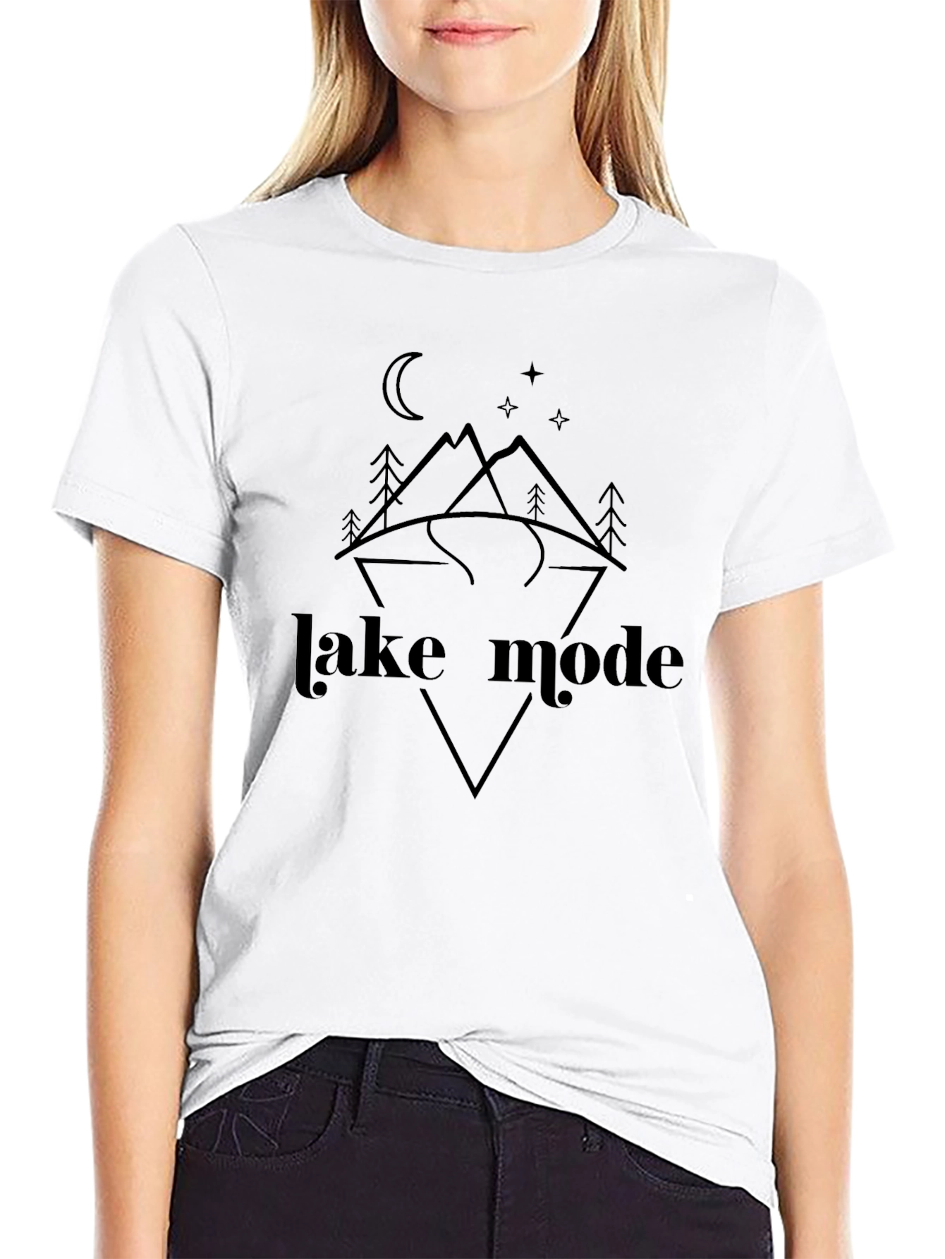 Lake Mode Graphic Tee - Black