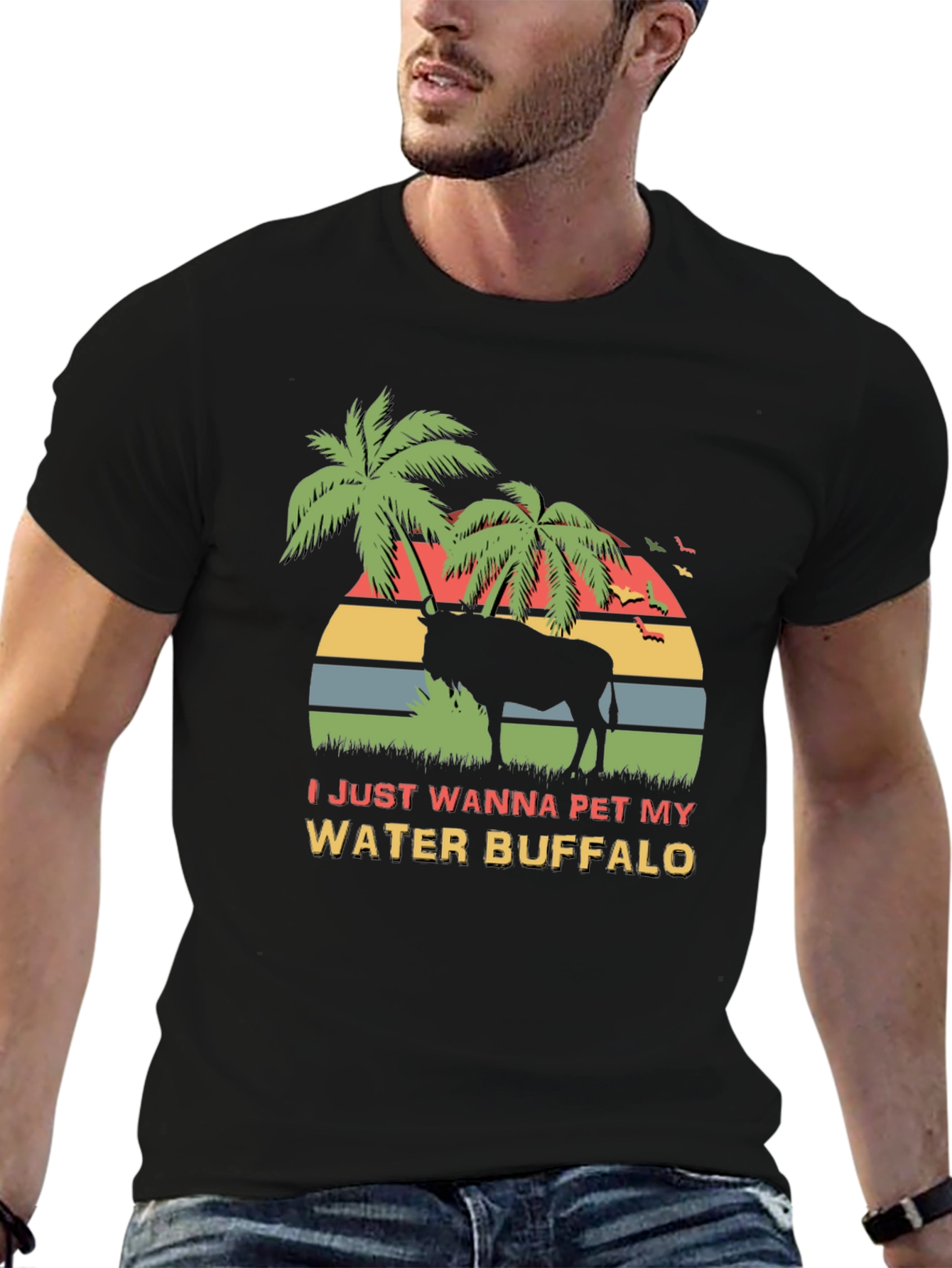 Water Buffalo Graphic Tee - Novelty Design