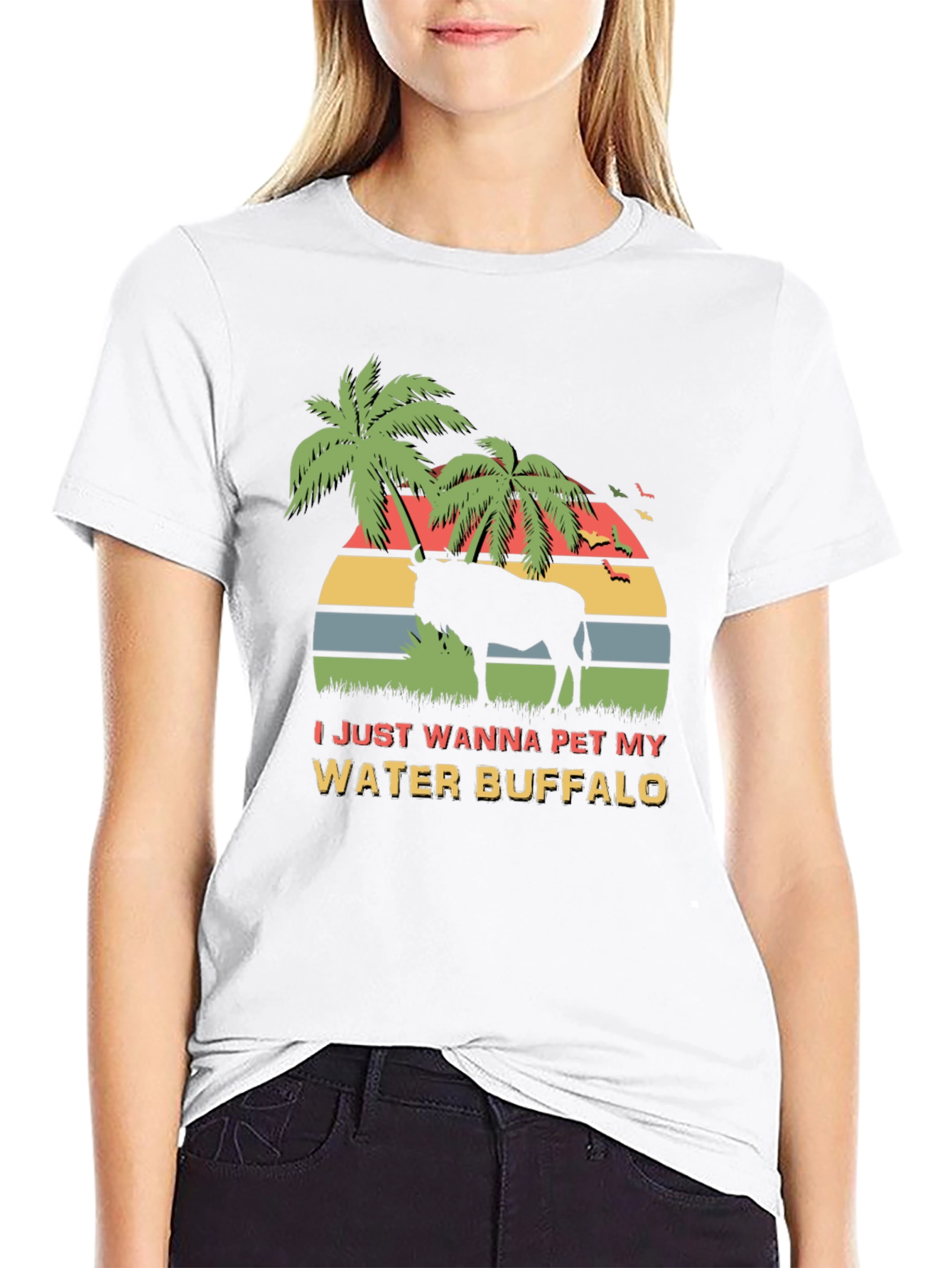 Water Buffalo Graphic Tee - Novelty Design