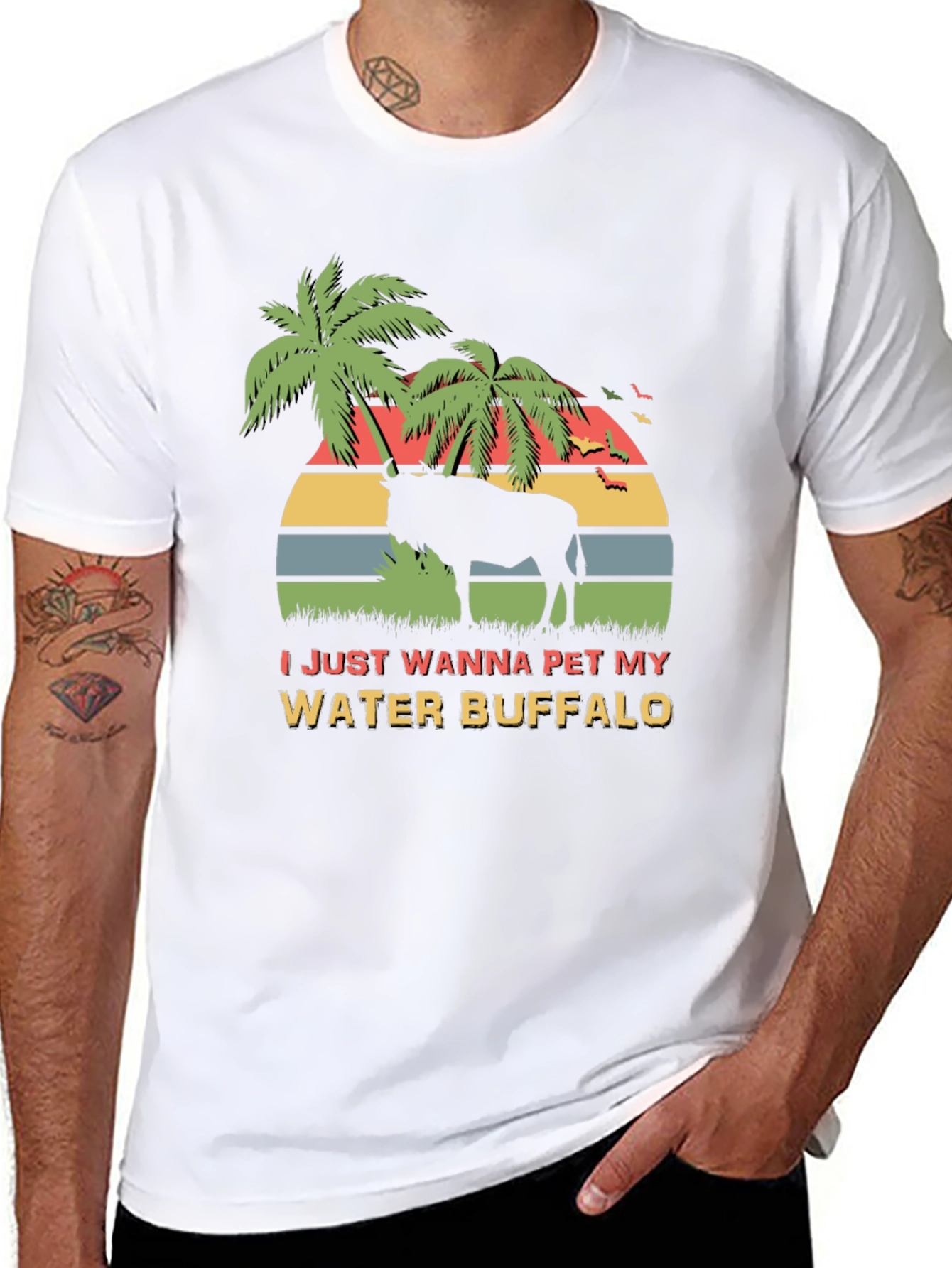 Water Buffalo Graphic Tee - Novelty Design