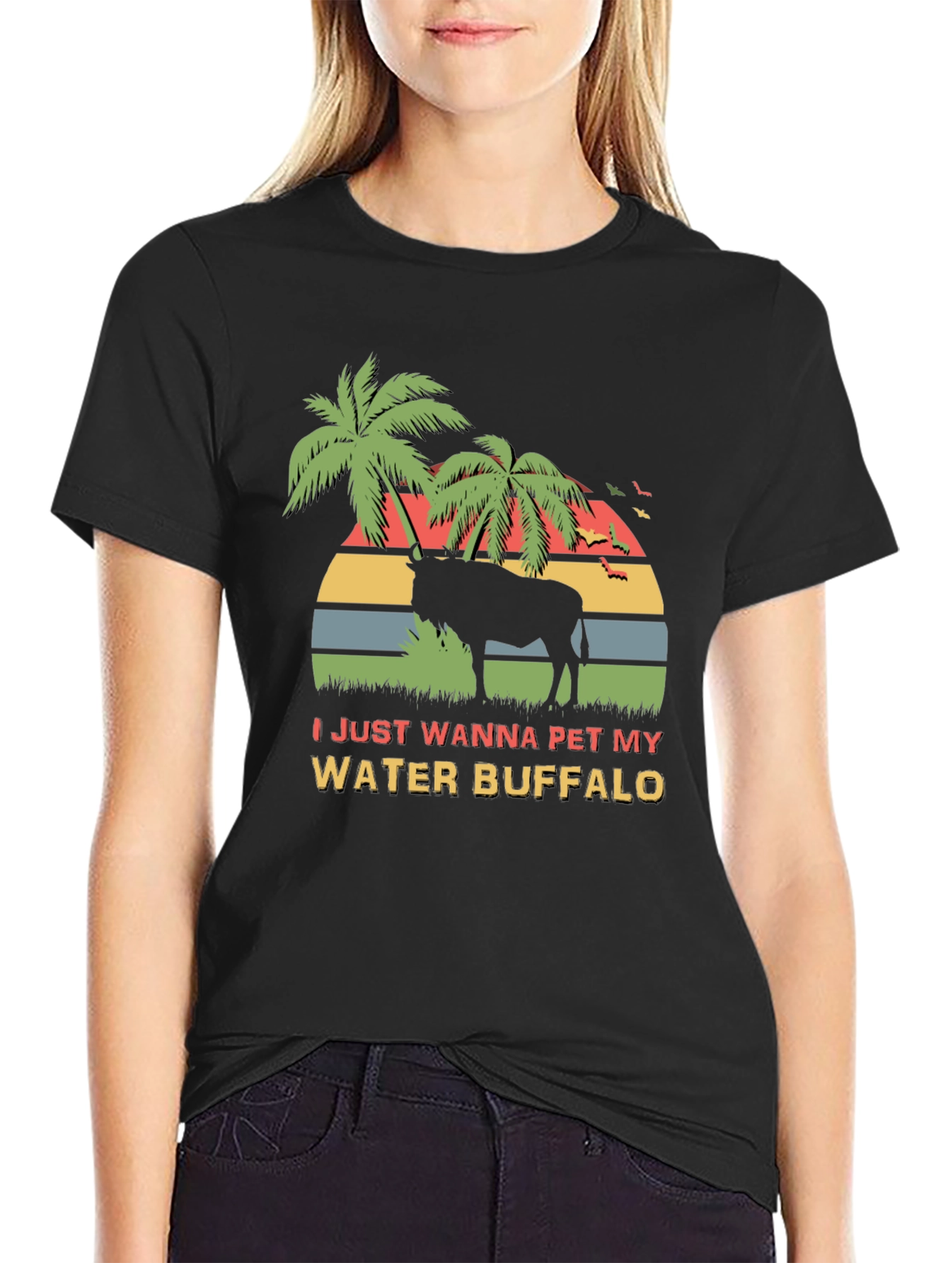 Water Buffalo Graphic Tee - Novelty Design