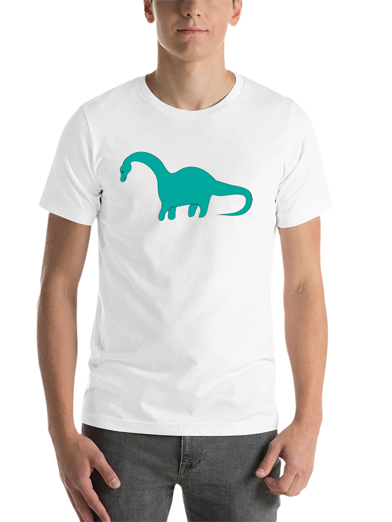 Dinosaur Graphic Tee - Black Cotton Blend