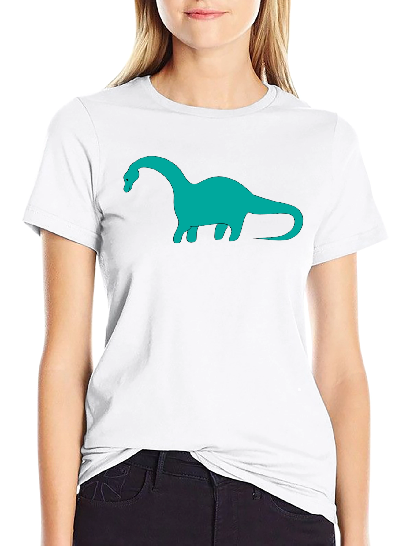 Dinosaur Graphic Tee - Black Cotton Blend