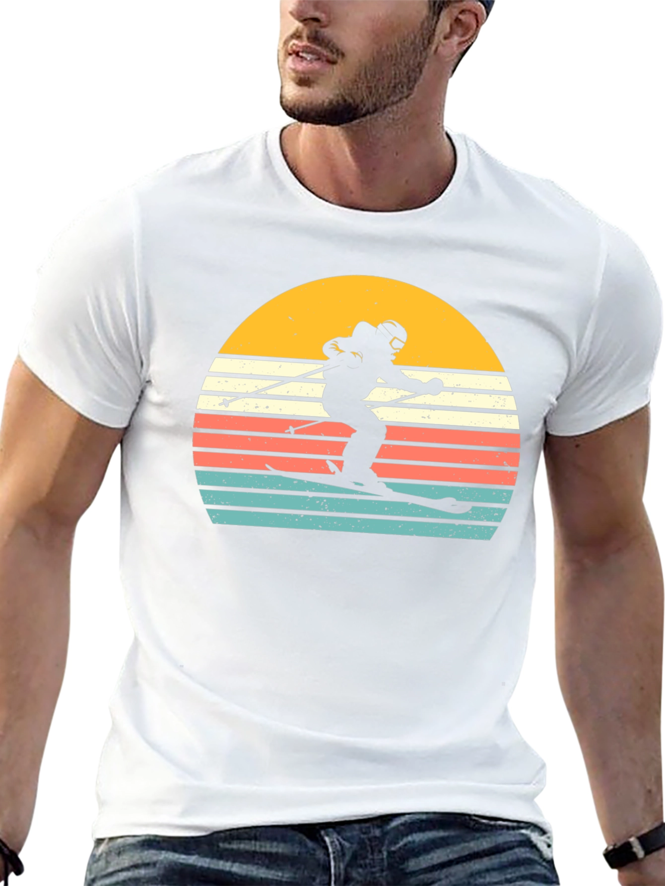 Retro Ski Sunset T-Shirt