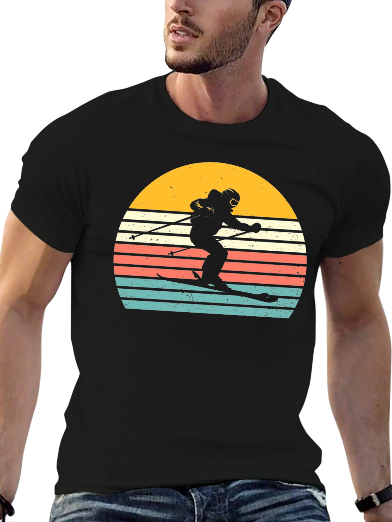 Retro Ski Sunset T-Shirt