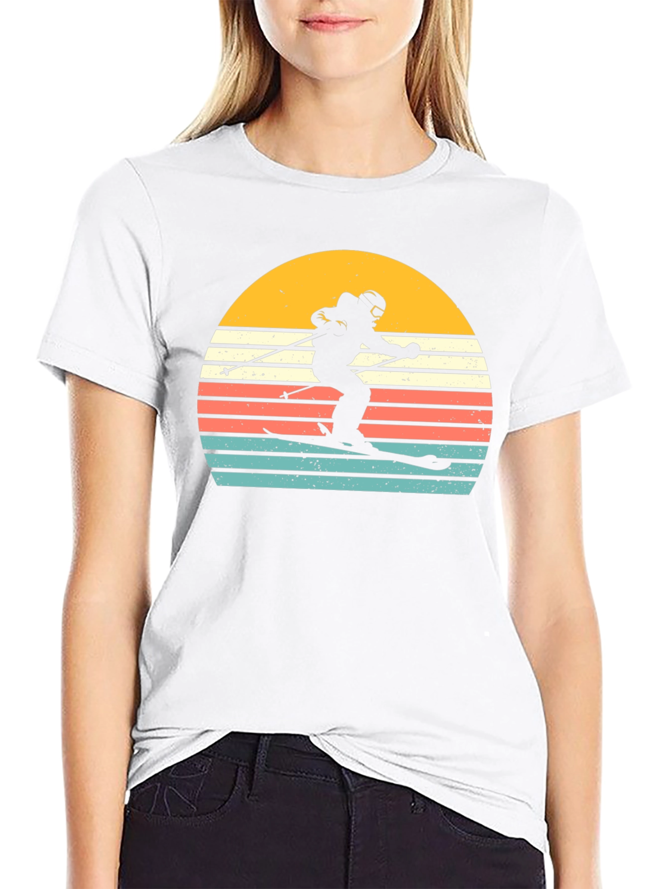 Retro Ski Sunset T-Shirt