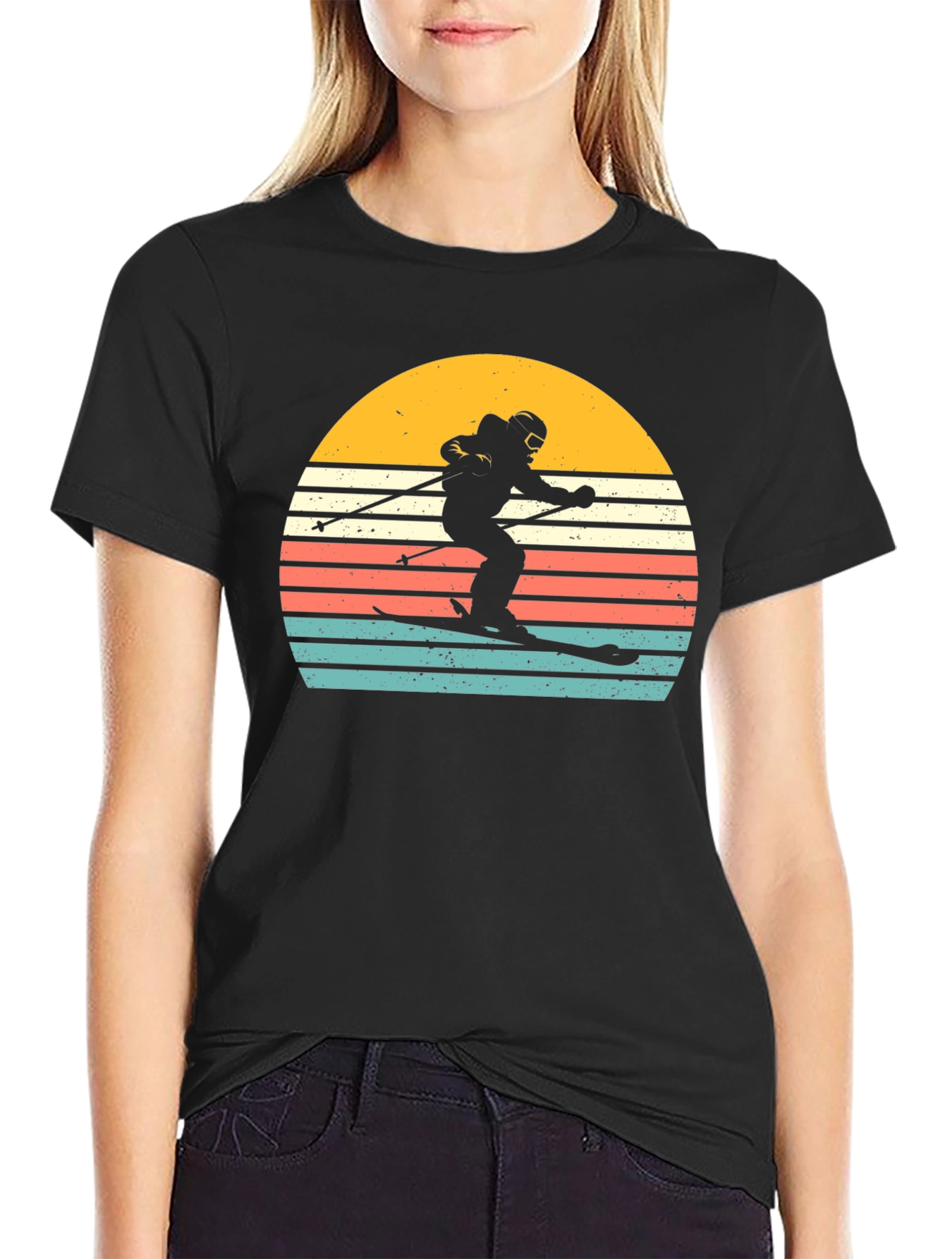 Retro Ski Sunset T-Shirt