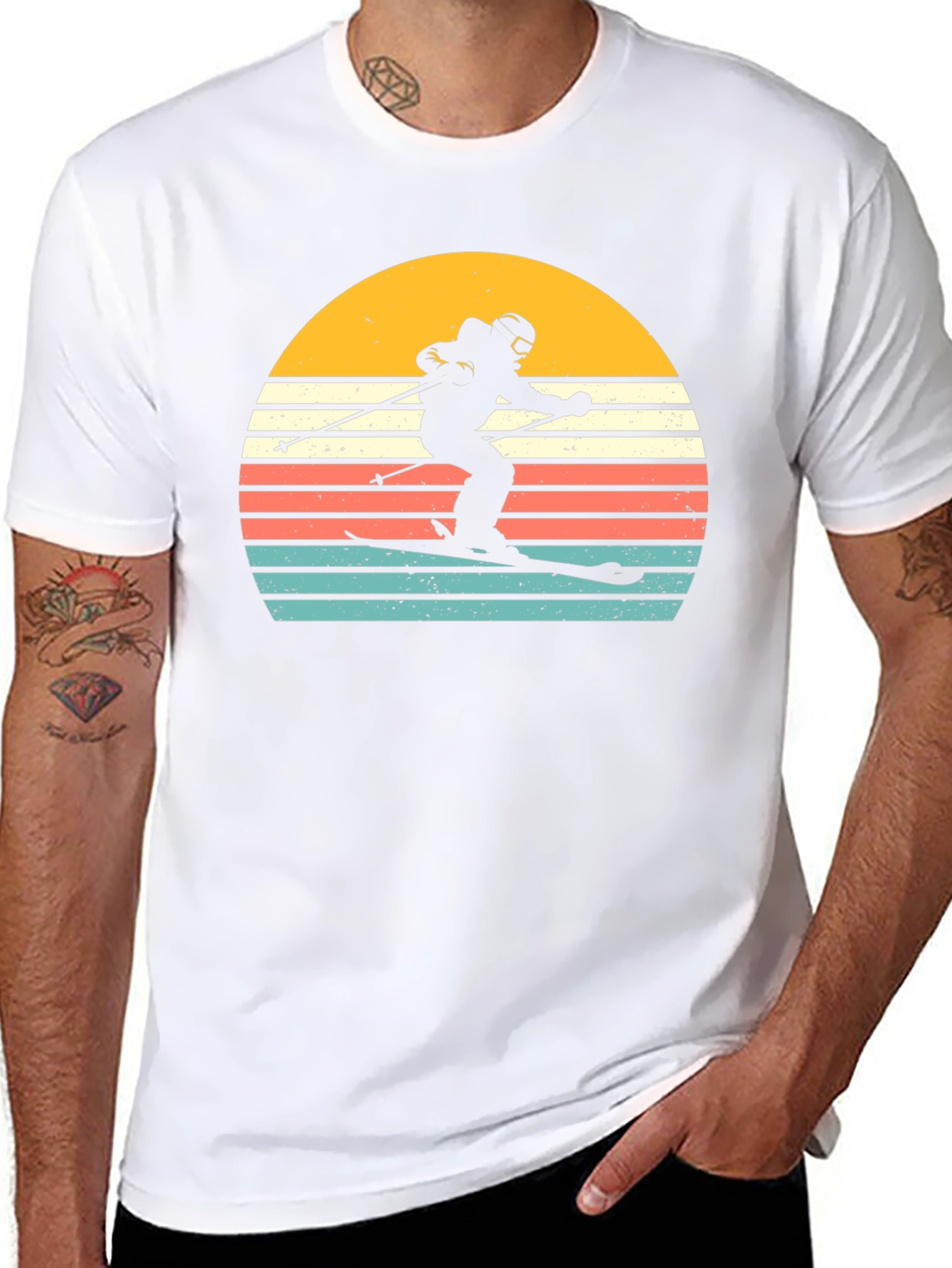 Retro Ski Sunset T-Shirt