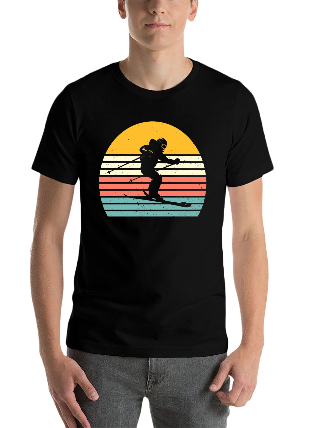 Retro Ski Sunset T-Shirt