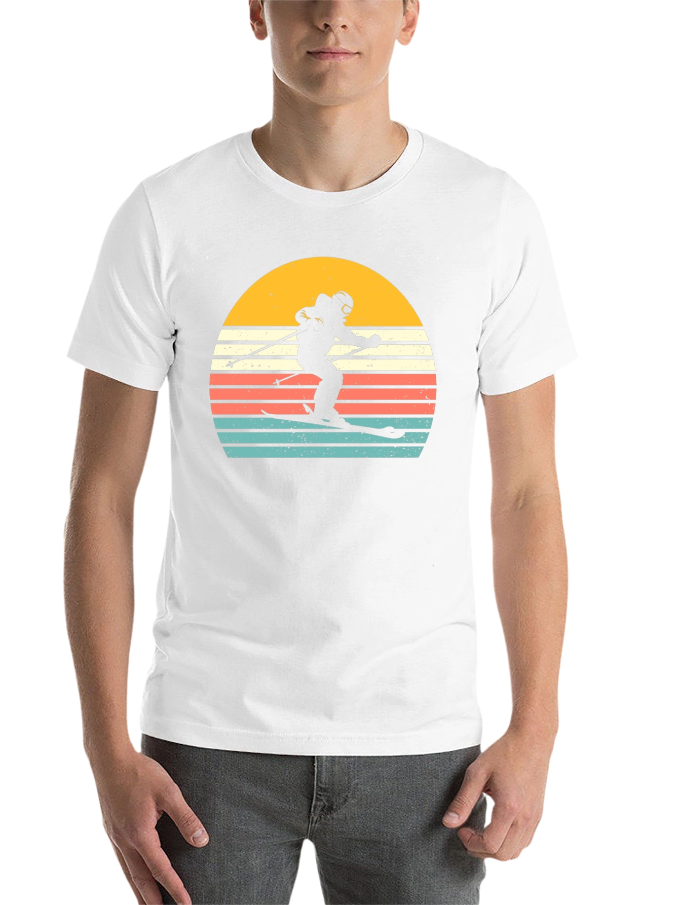 Retro Ski Sunset T-Shirt
