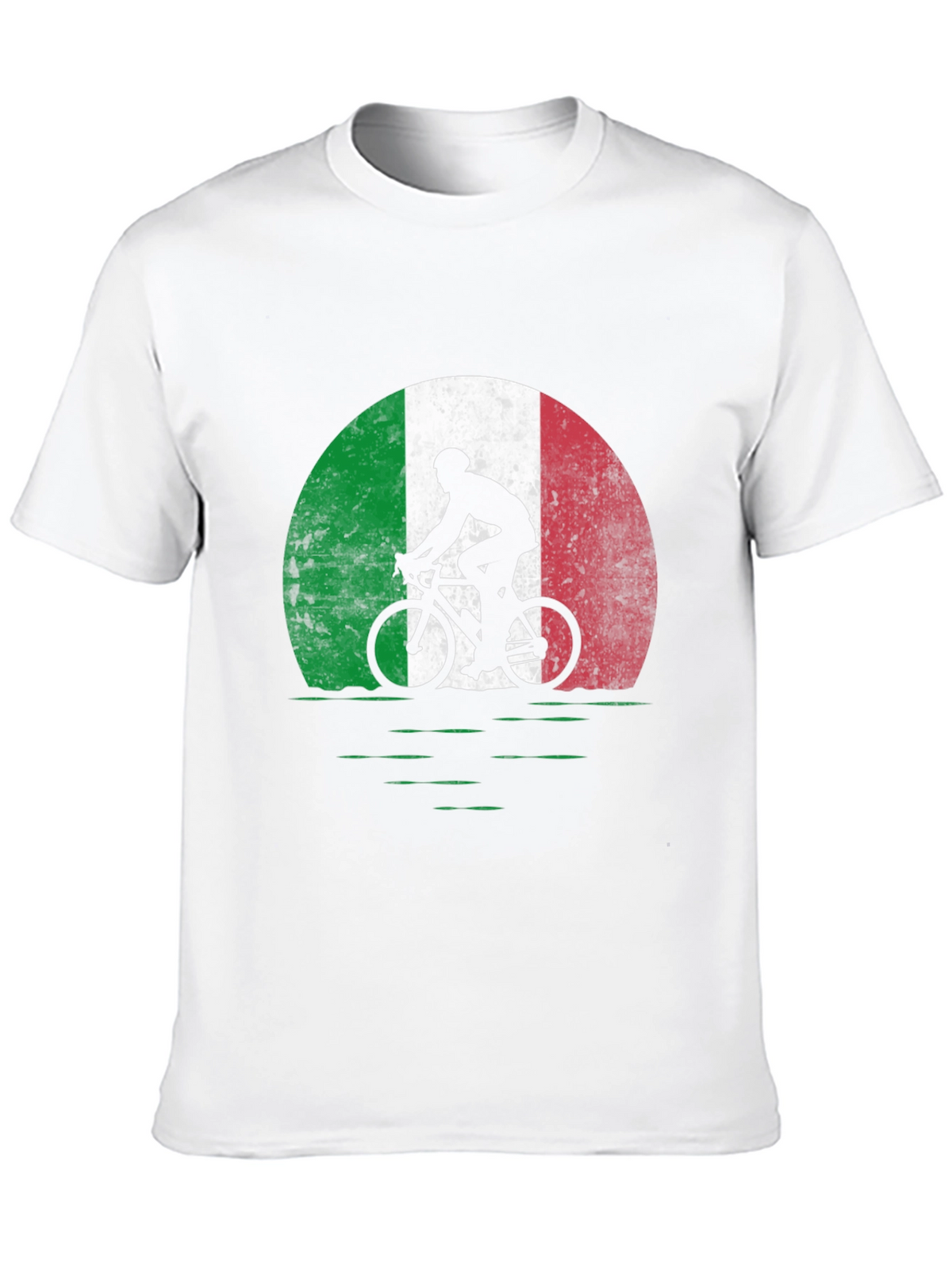 Italian Cycling T-Shirt: Italian Flag Bike Design