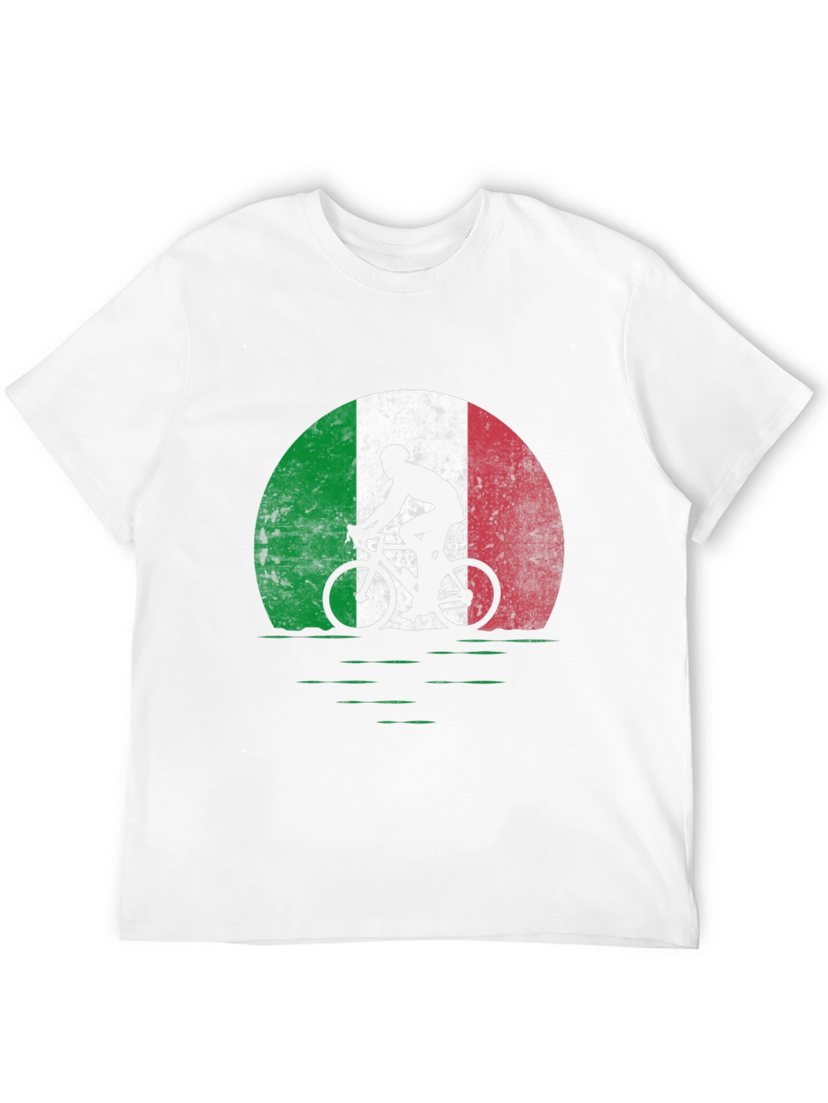 Italian Cycling T-Shirt: Italian Flag Bike Design