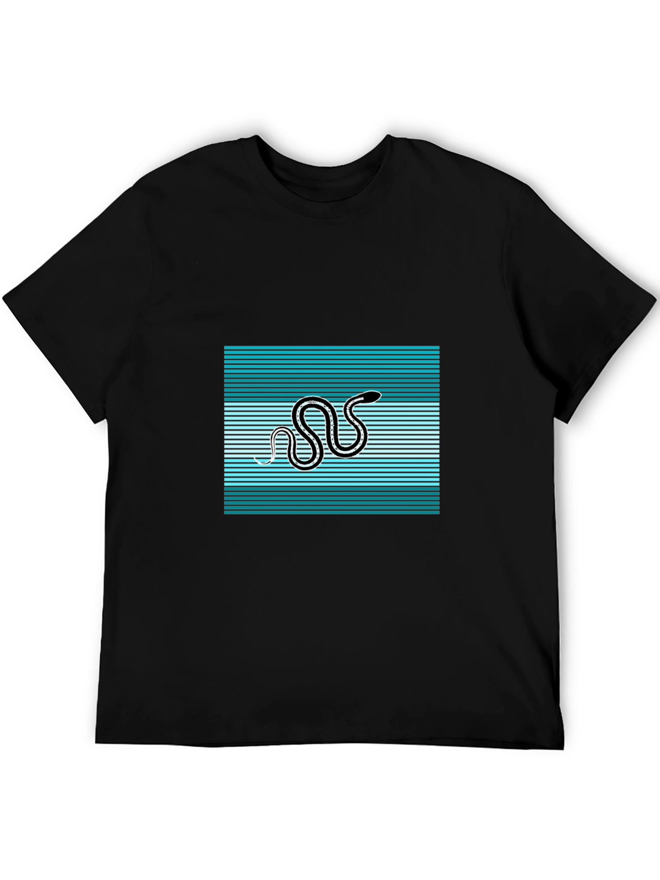 Retro Snake Tee: Black Graphic T-Shirt
