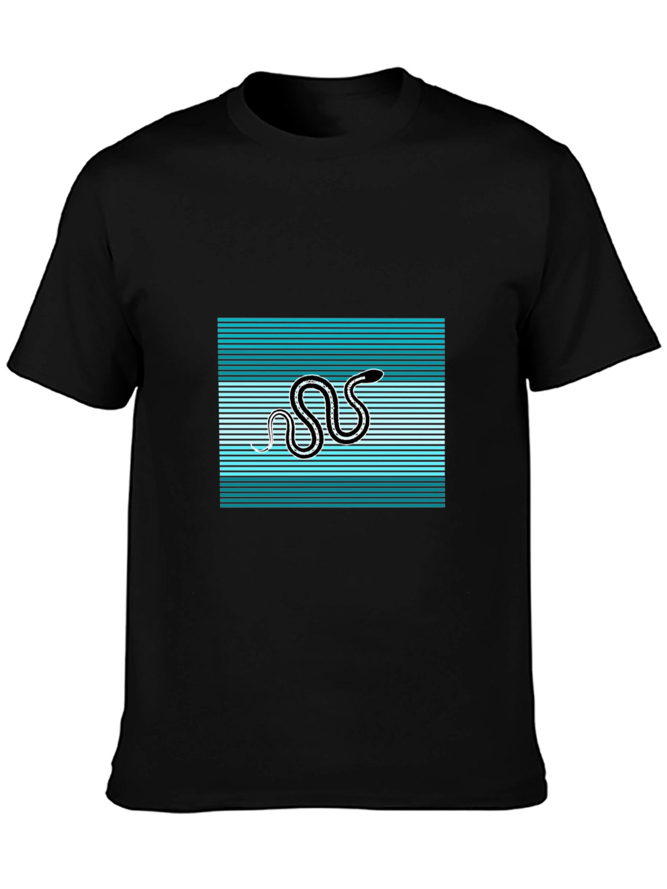 Retro Snake Tee: Black Graphic T-Shirt