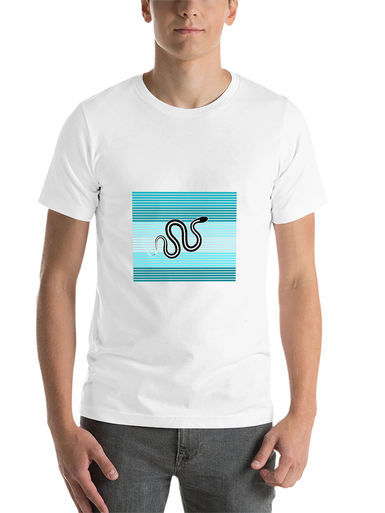 Retro Snake Tee: Black Graphic T-Shirt