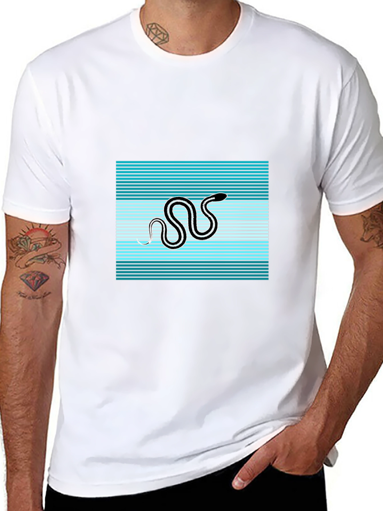 Retro Snake Tee: Black Graphic T-Shirt
