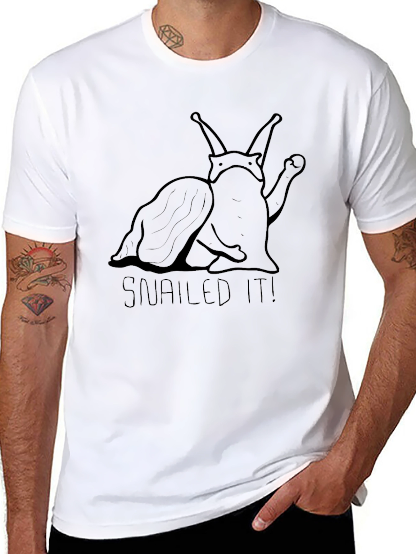 Snailed It! Funny Snail Pun T-Shirt