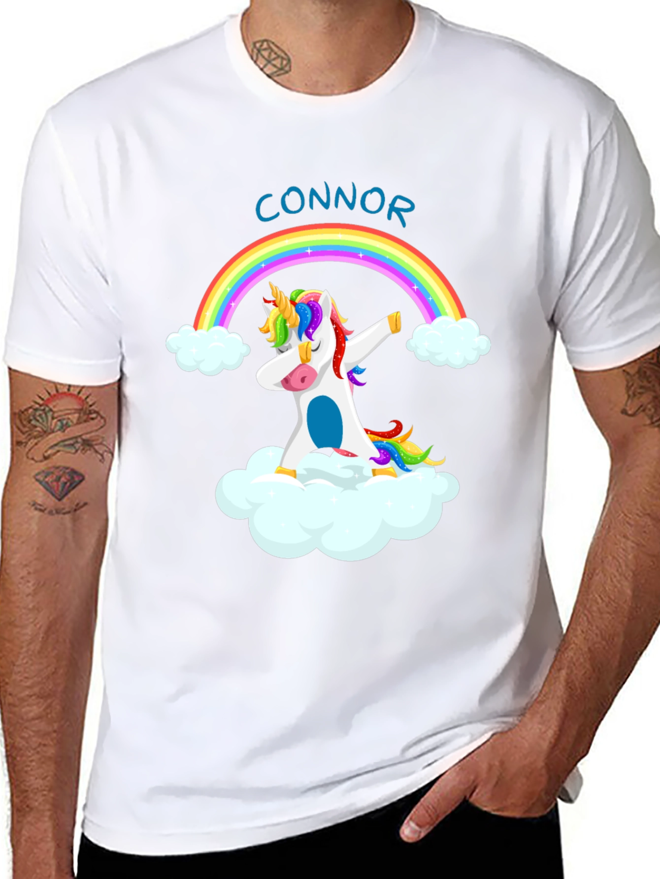 Unicorn Rainbow Dab Personalized T-Shirt