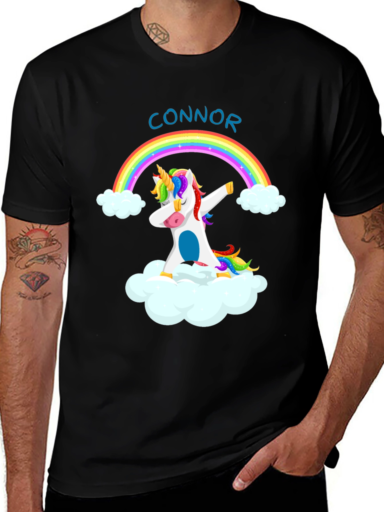Unicorn Rainbow Dab Personalized T-Shirt