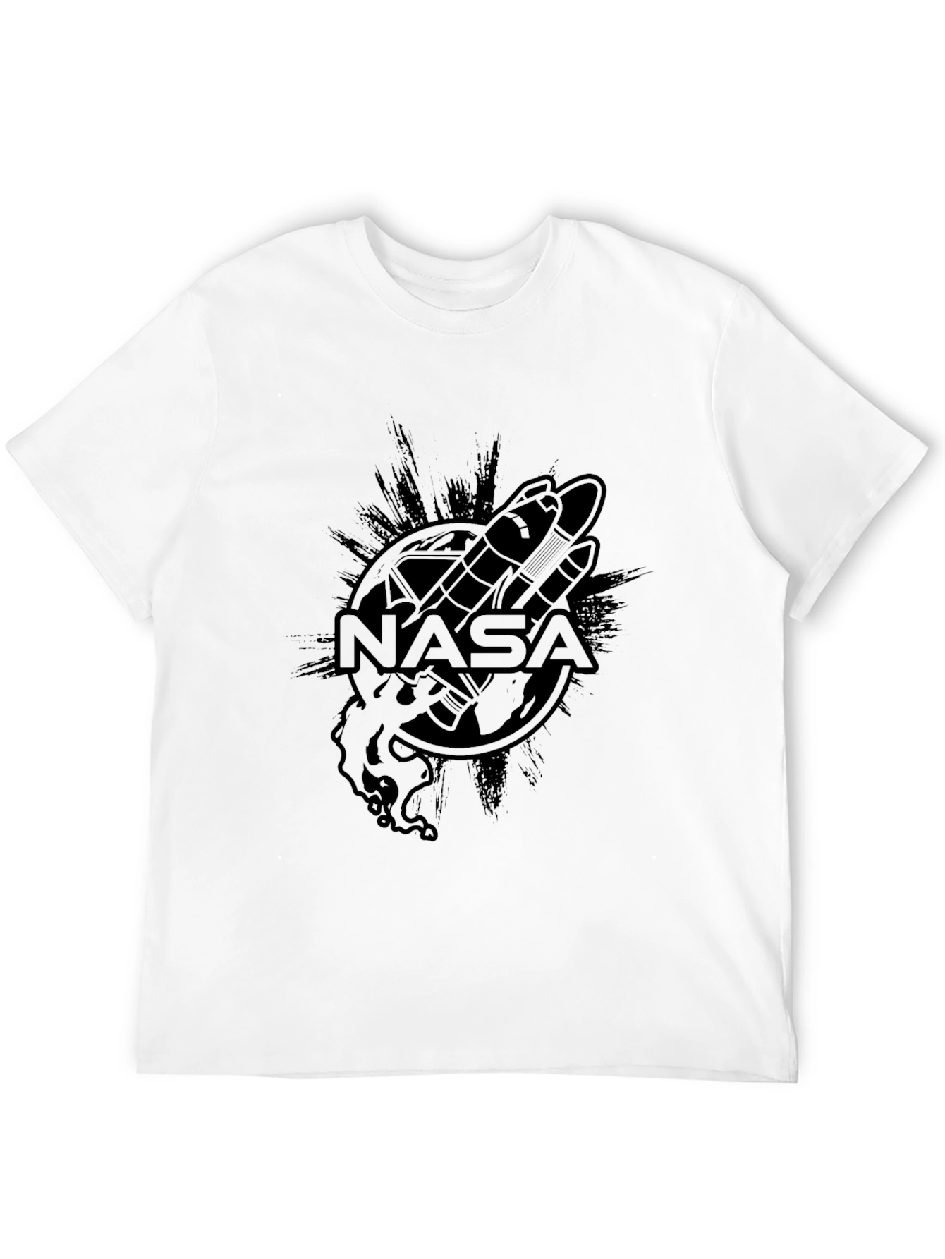 NASA Space Shuttle Graphic Black T-Shirt