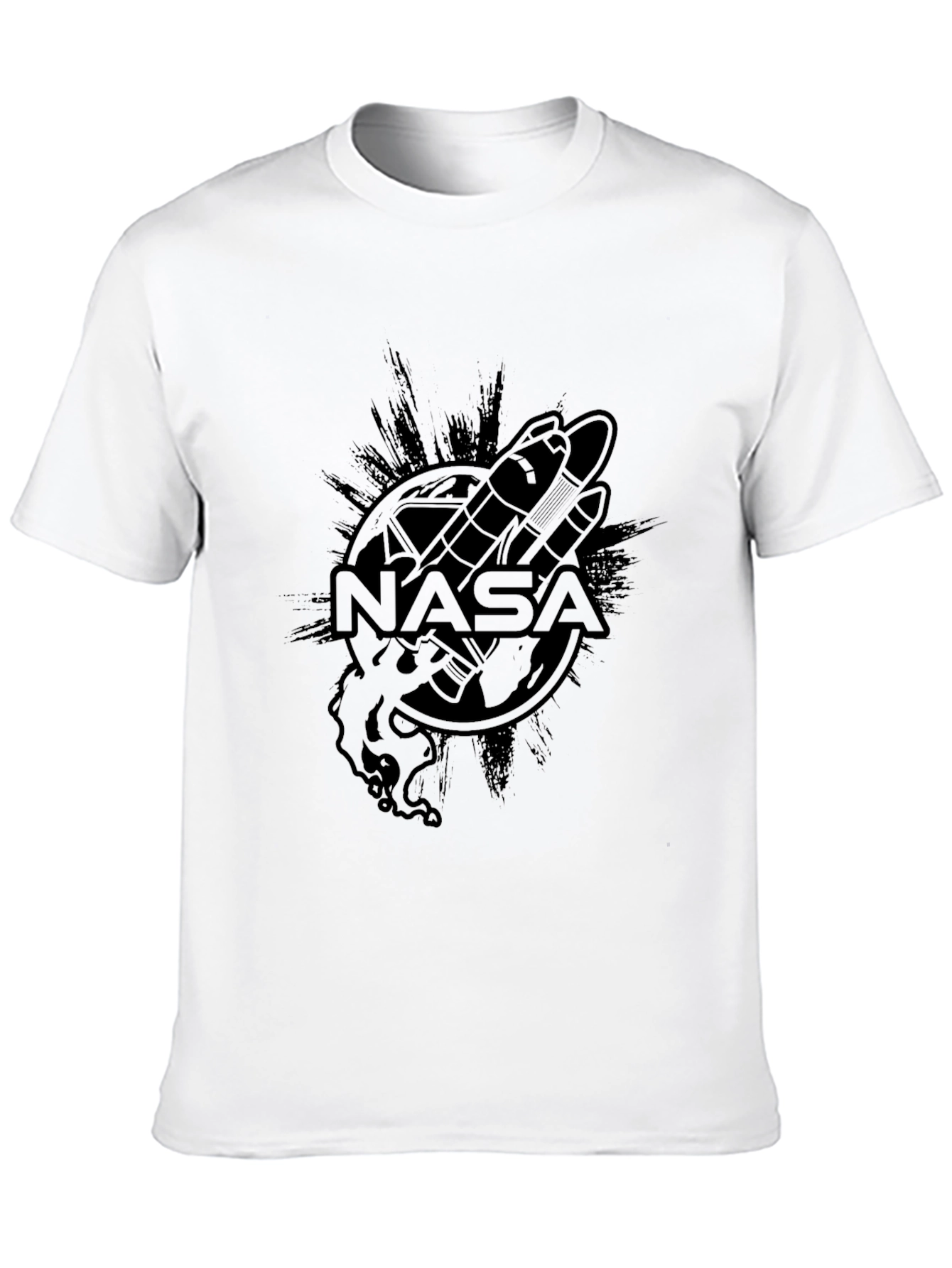 NASA Space Shuttle Graphic Black T-Shirt
