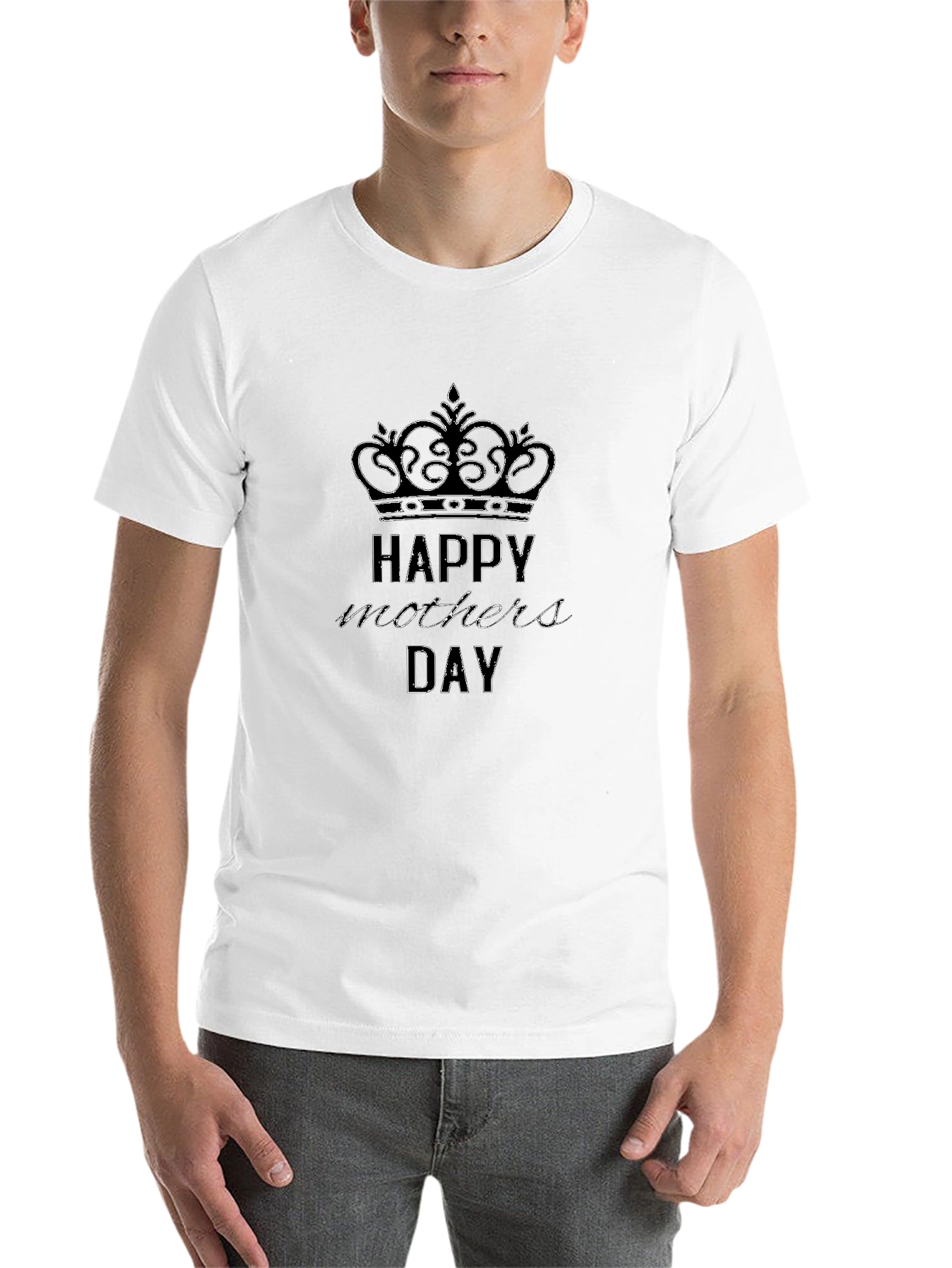 Happy Mothers Day T-Shirt - Crown Design