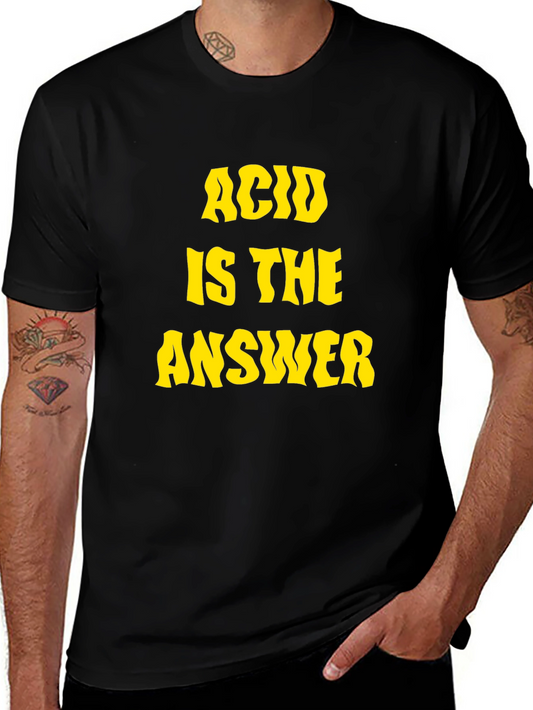 Acid Is The Answer Graphic Tee - Retro Statement T-Shirt