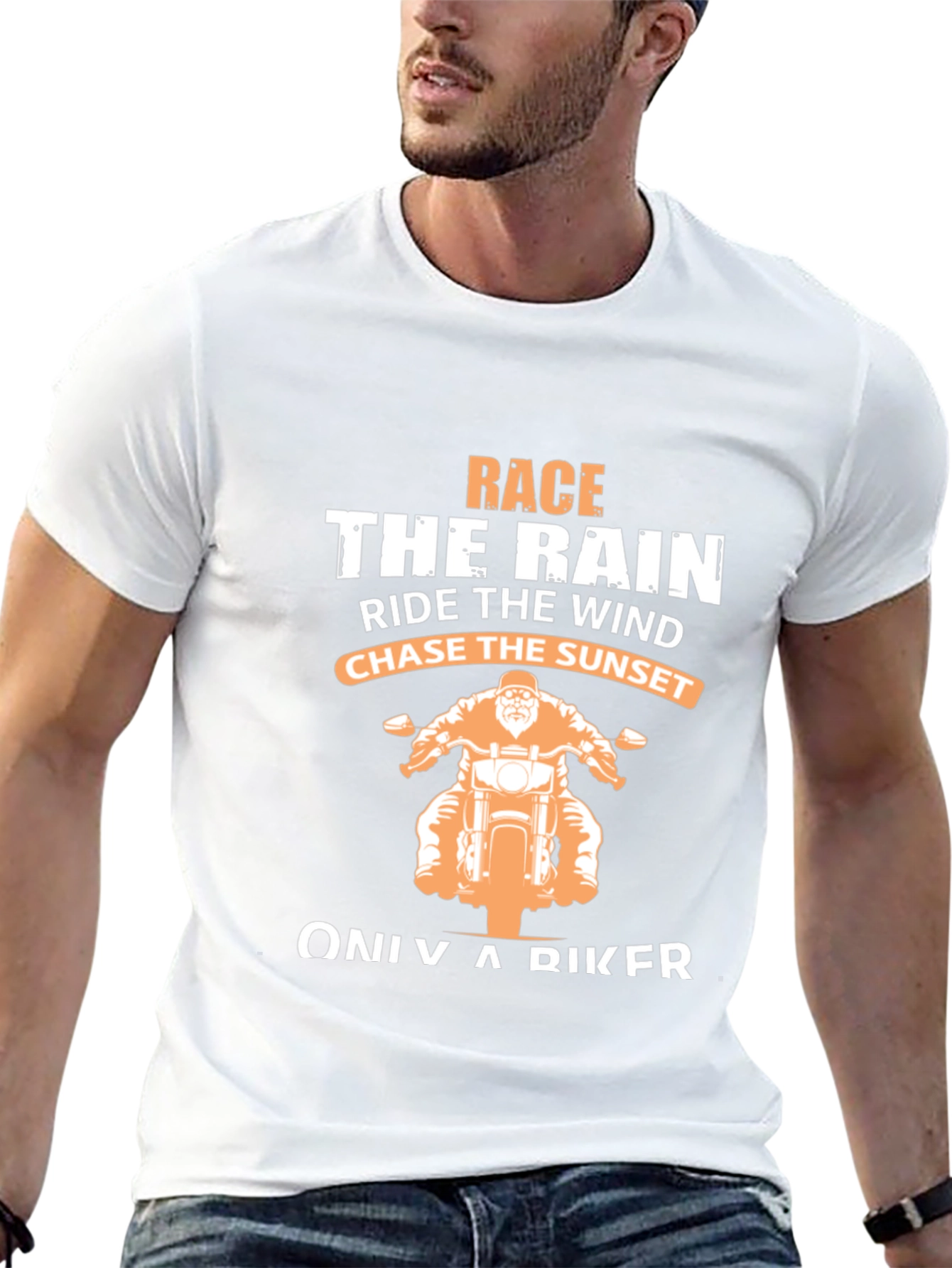 Biker T-Shirt: Race The Rain