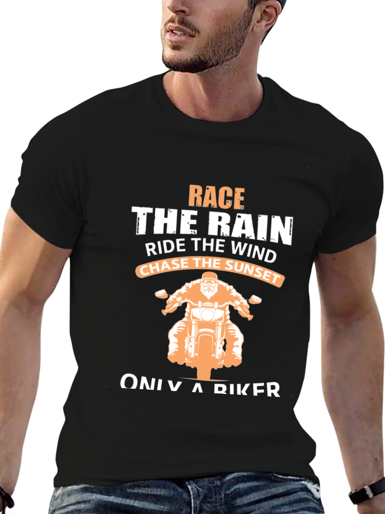 Biker T-Shirt: Race The Rain