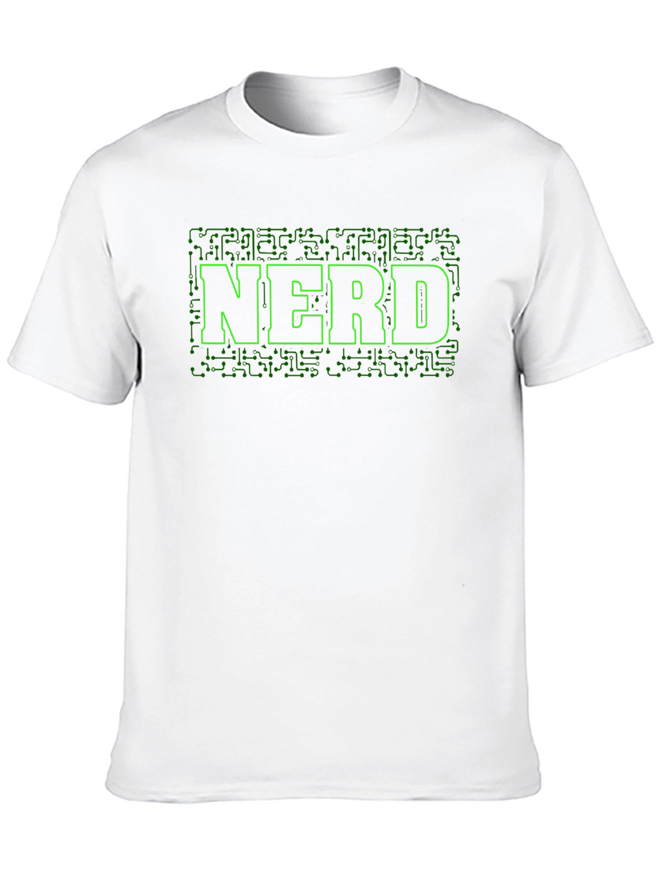 Nerd Circuit Board Graphic Tee - Black Cotton T-Shirt