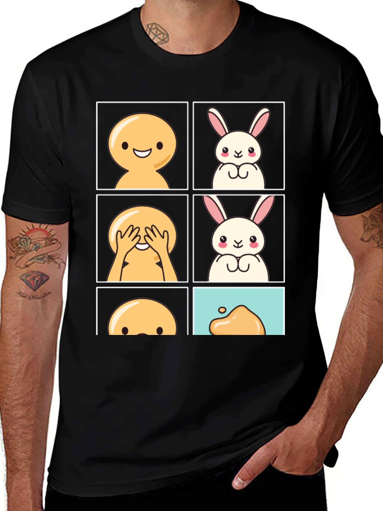 Peek-a-Boo Bunny Graphic Tee - Comfy Cotton