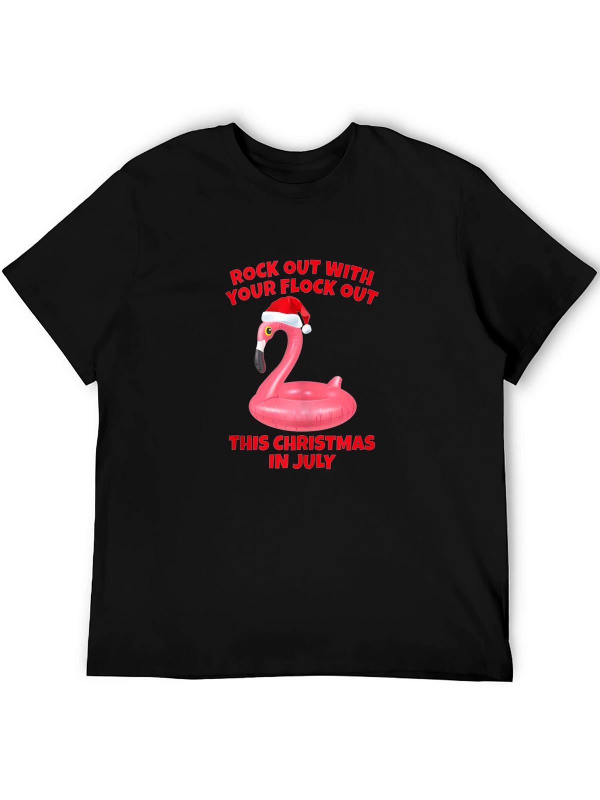 Christmas in July Flamingo T-Shirt