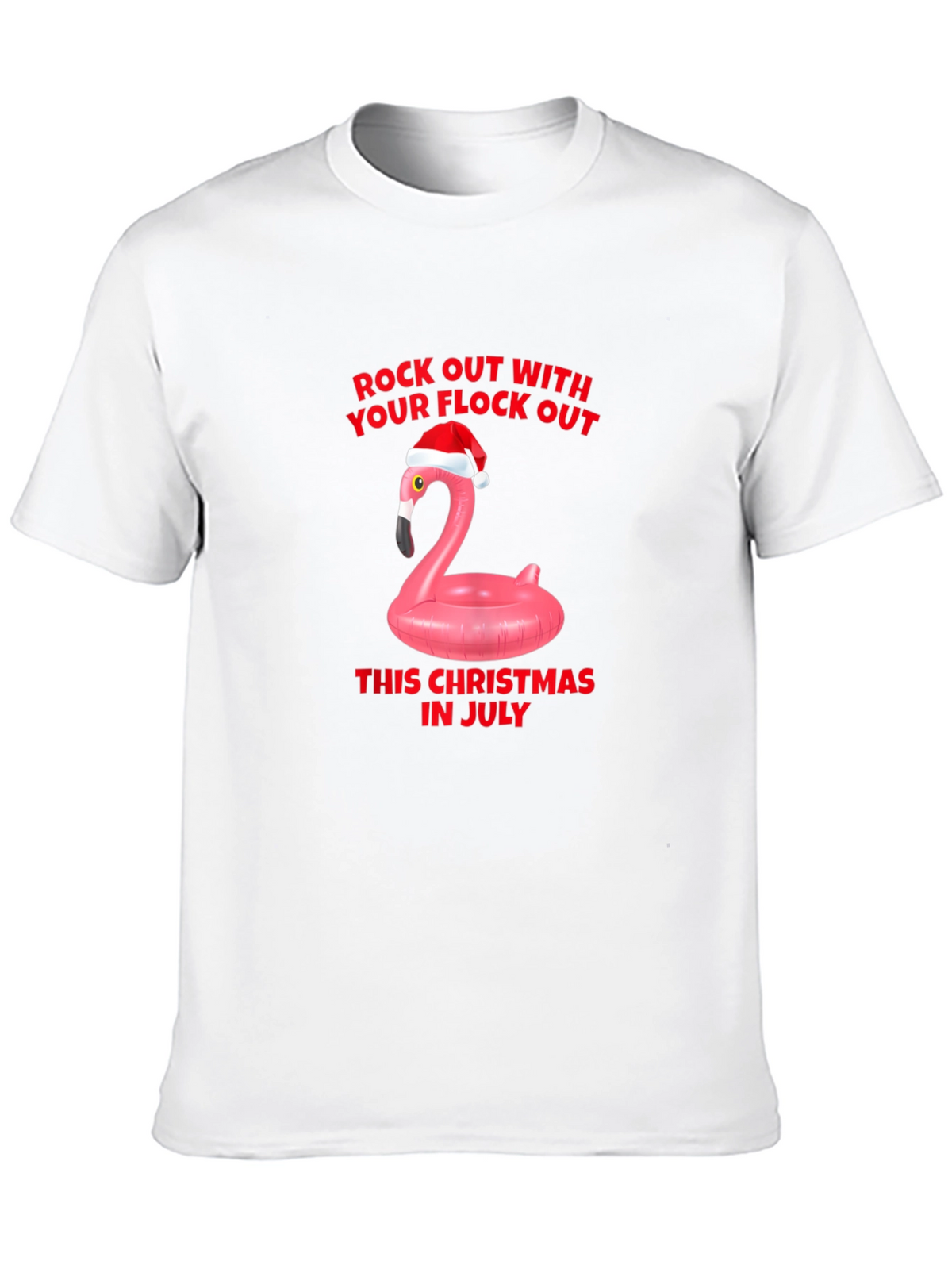 Christmas in July Flamingo T-Shirt