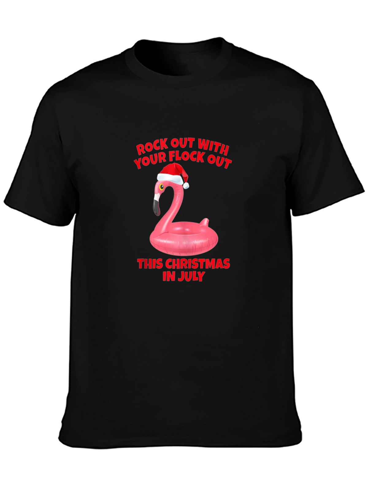 Christmas in July Flamingo T-Shirt