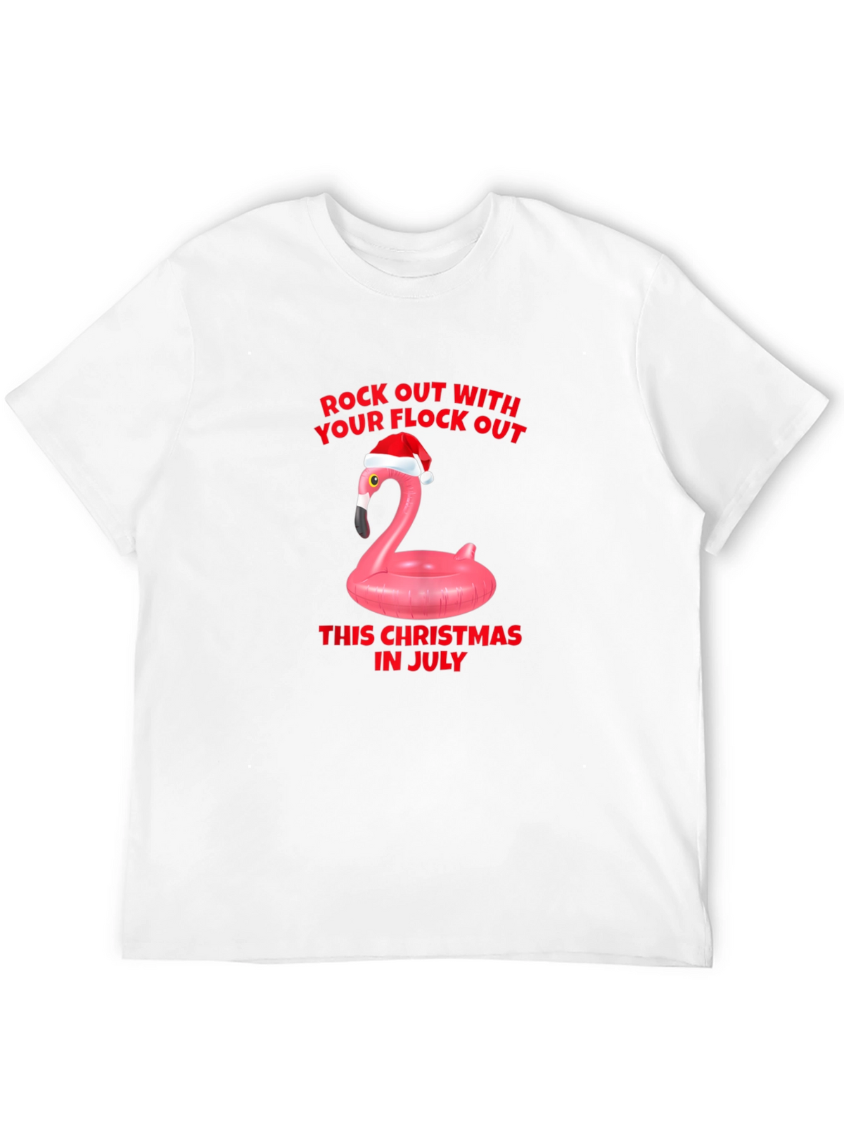 Christmas in July Flamingo T-Shirt