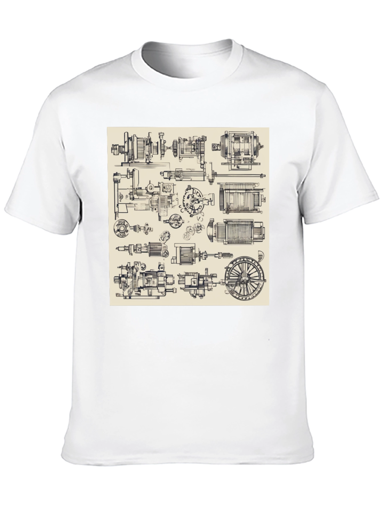 Technical Drawing T-Shirt - Black