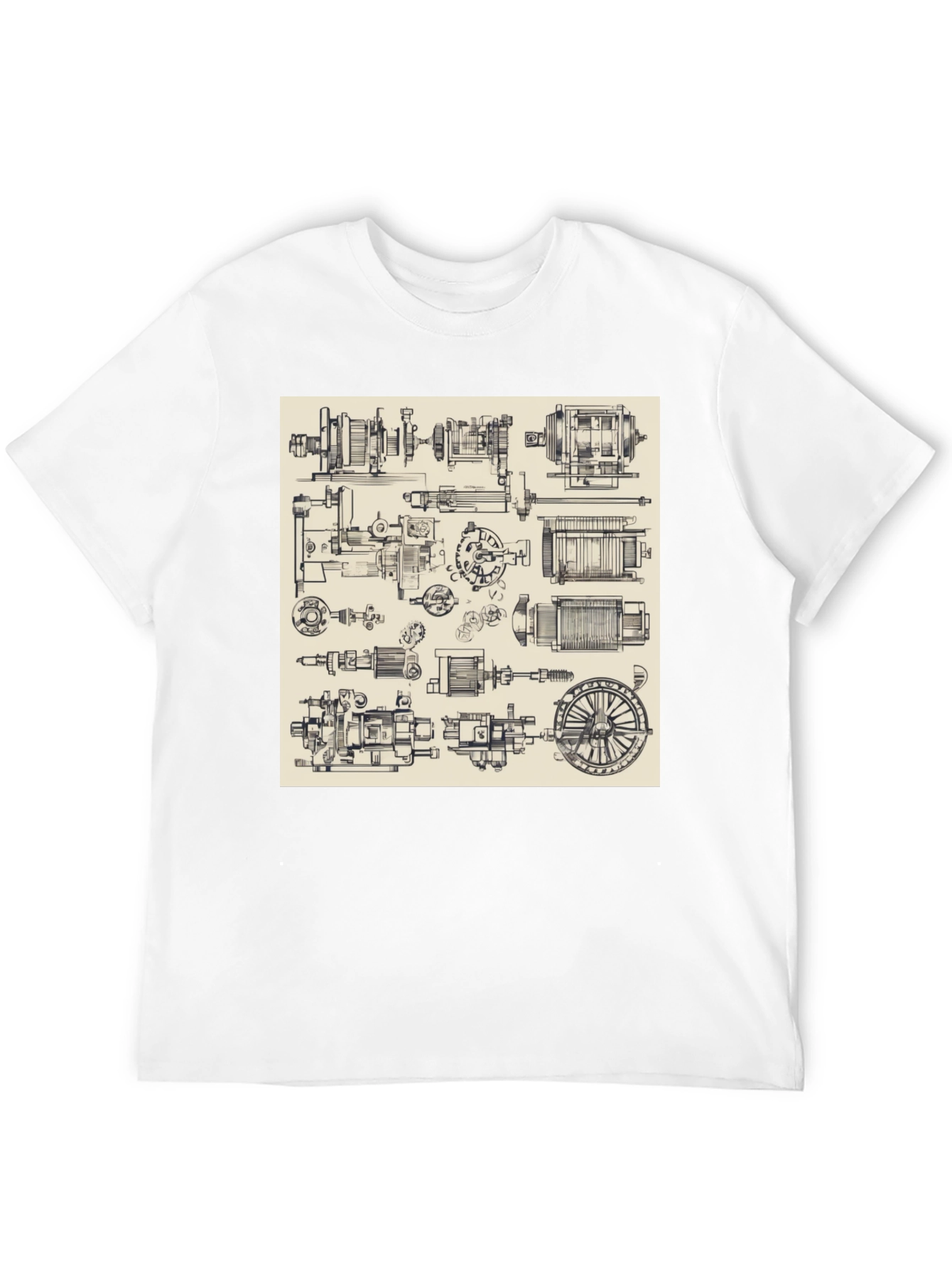 Technical Drawing T-Shirt - Black