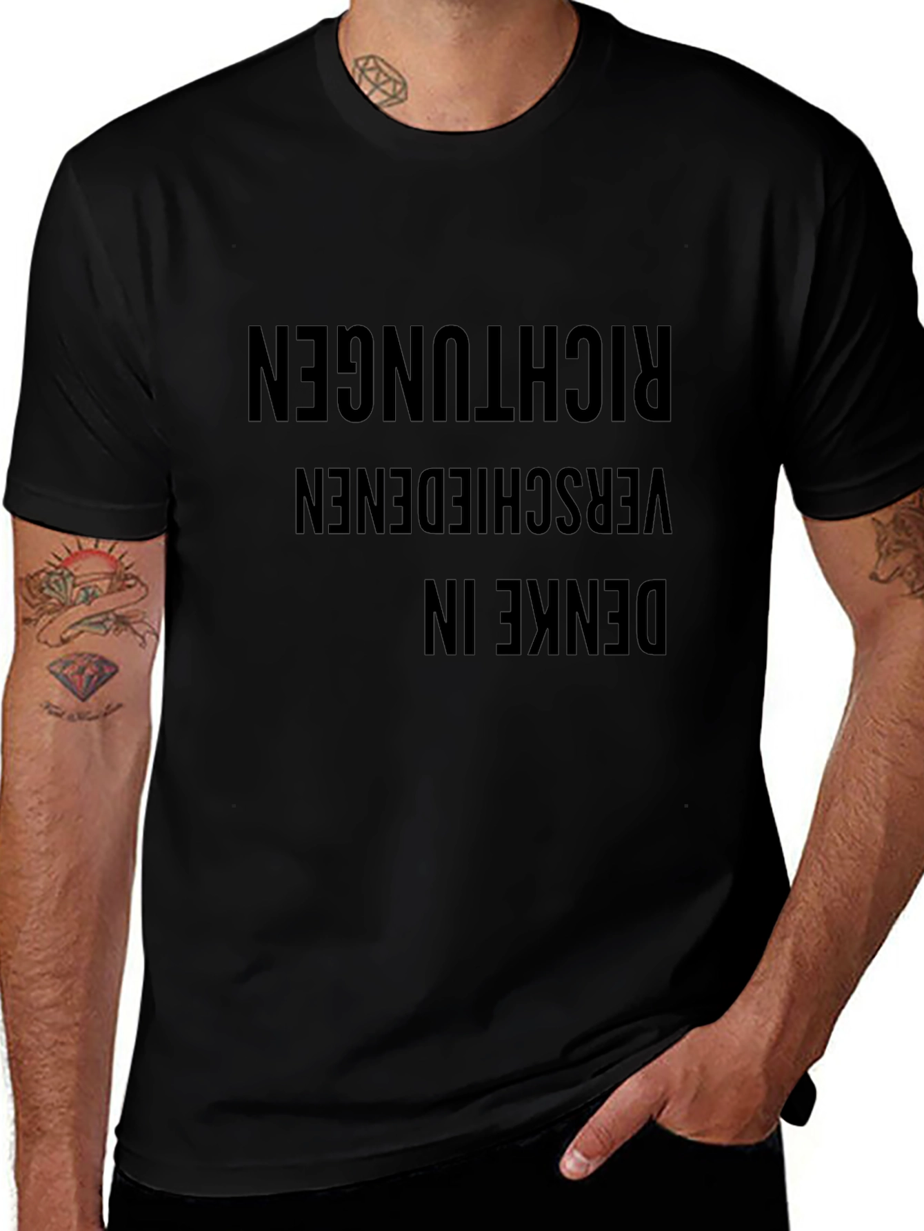 Denke in Various Richtungen T-Shirt