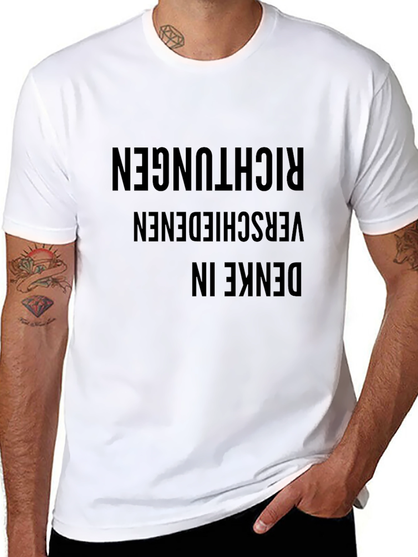 Denke in Various Richtungen T-Shirt
