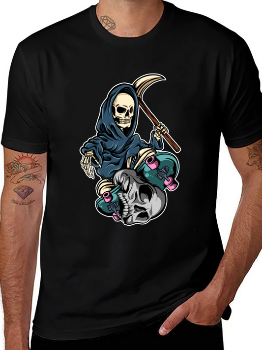 Grim Reaper Skateboard T-Shirt - Death Skateboarding Tee