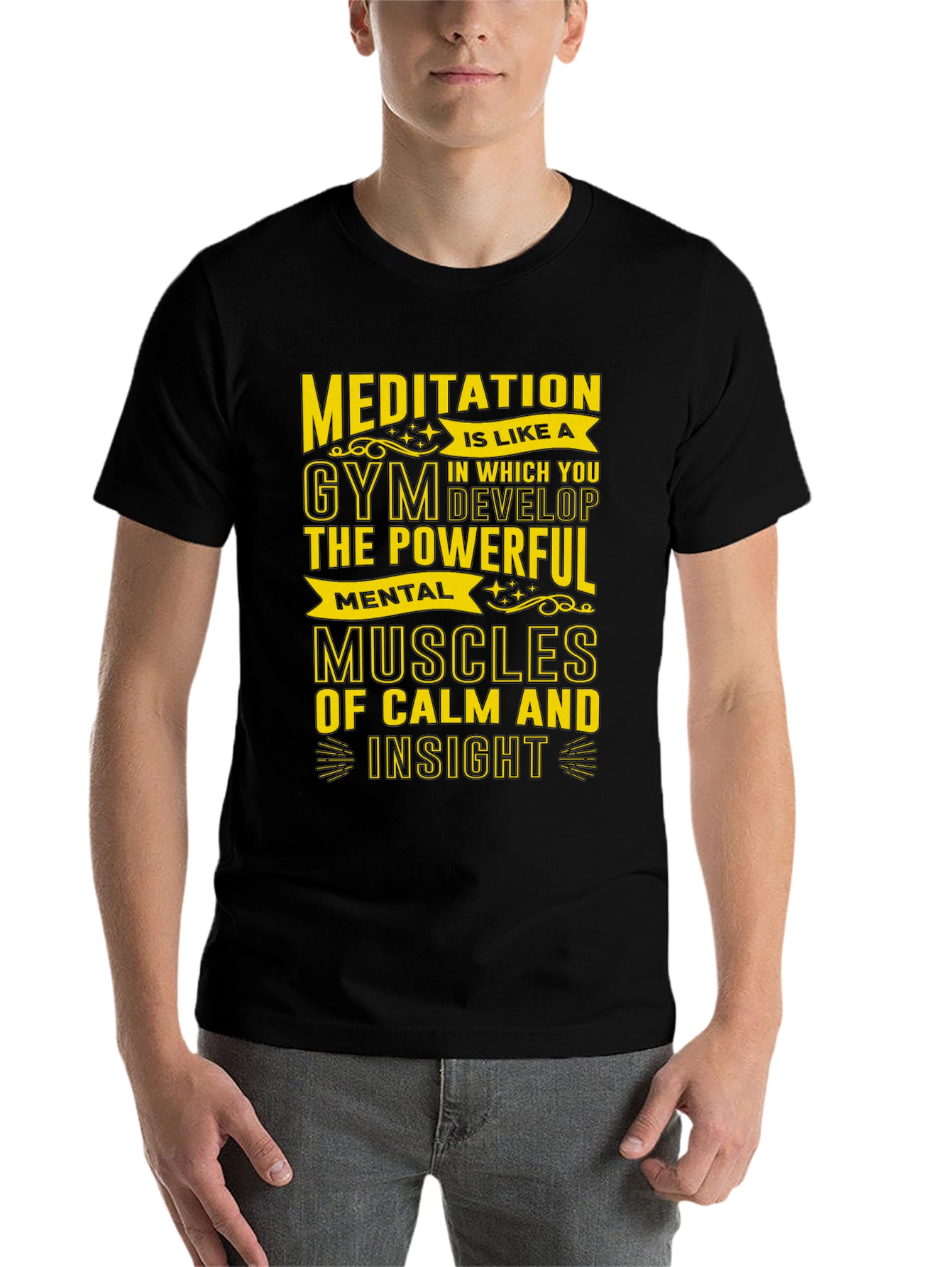 Meditative Gym T-Shirt - Mental Muscles