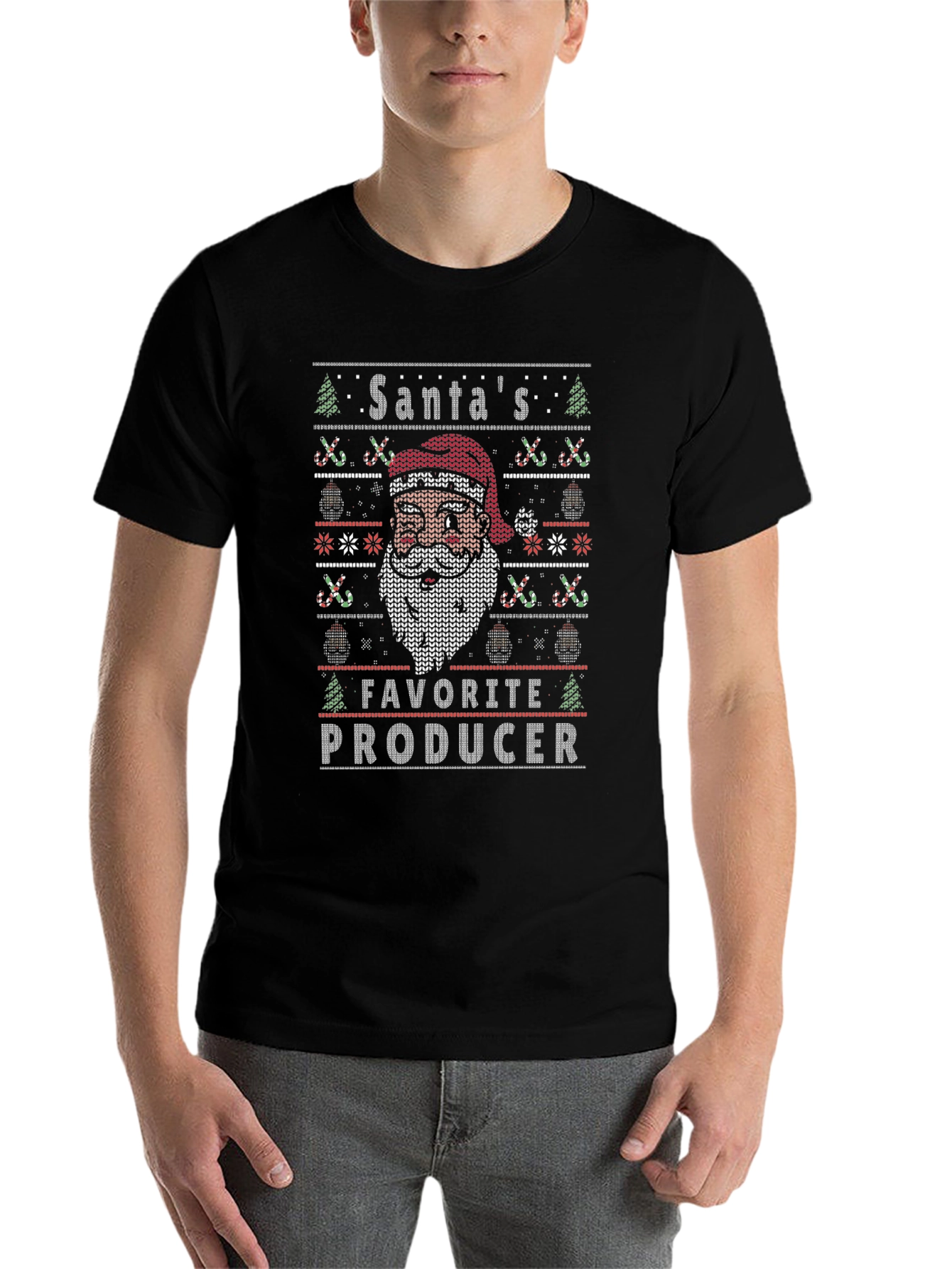 Santas Favorite Producer Christmas Graphic T-Shirt