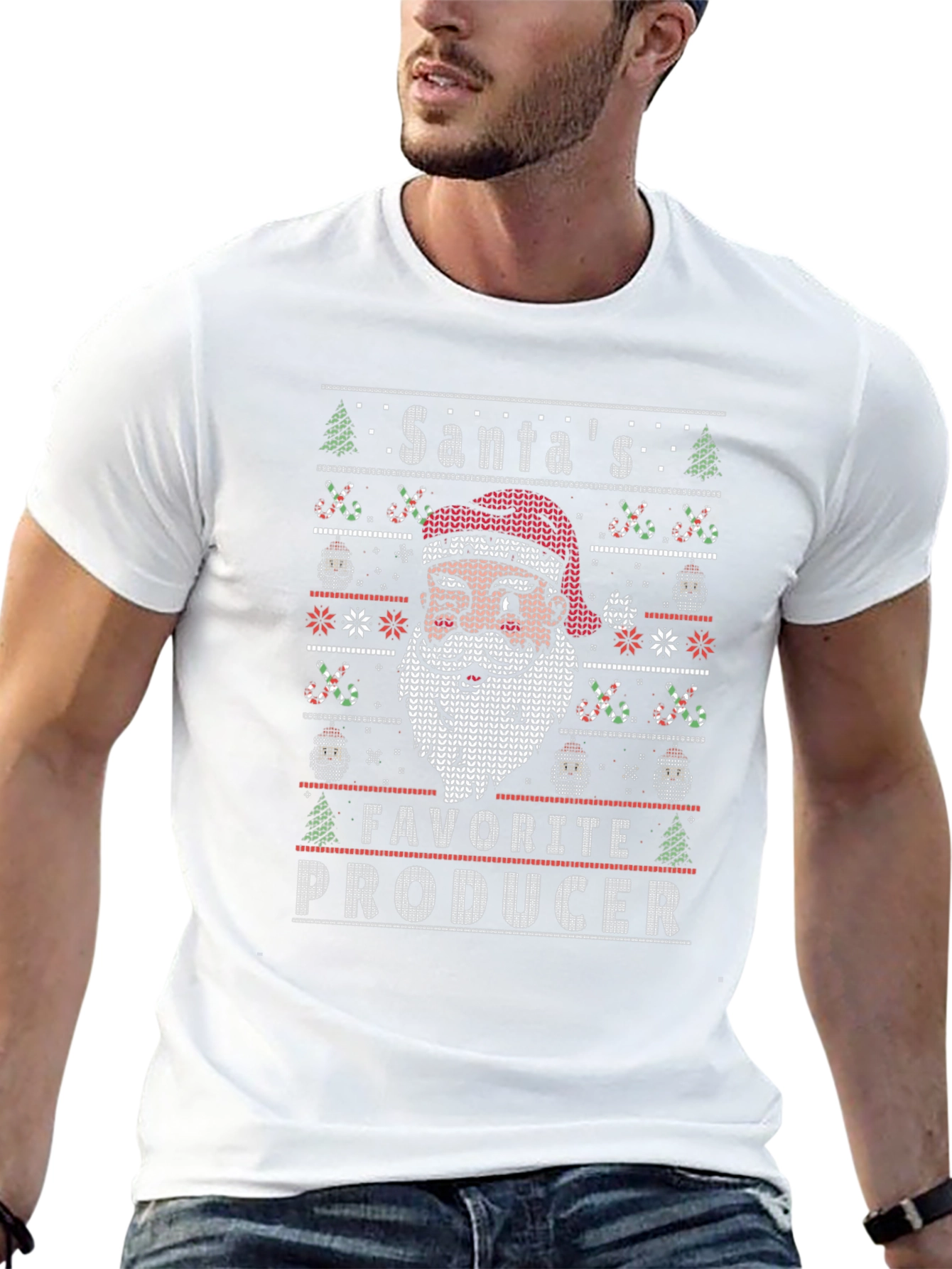 Santas Favorite Producer Christmas Graphic T-Shirt